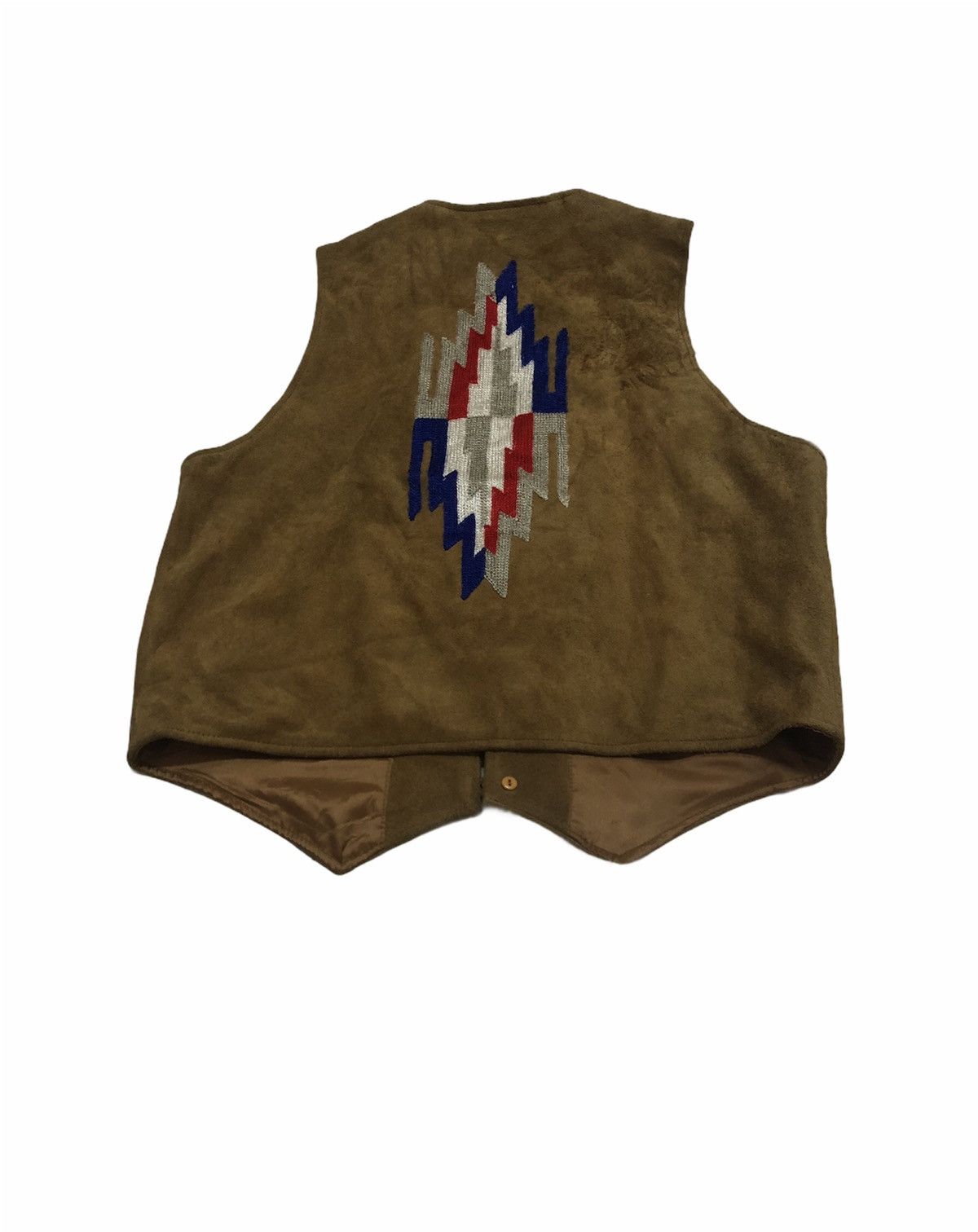 Cowboy Equipment Vintage leather vest with embroidery symbol logo Size US L / EU 52-54 / 3 - 7 Thumbnail