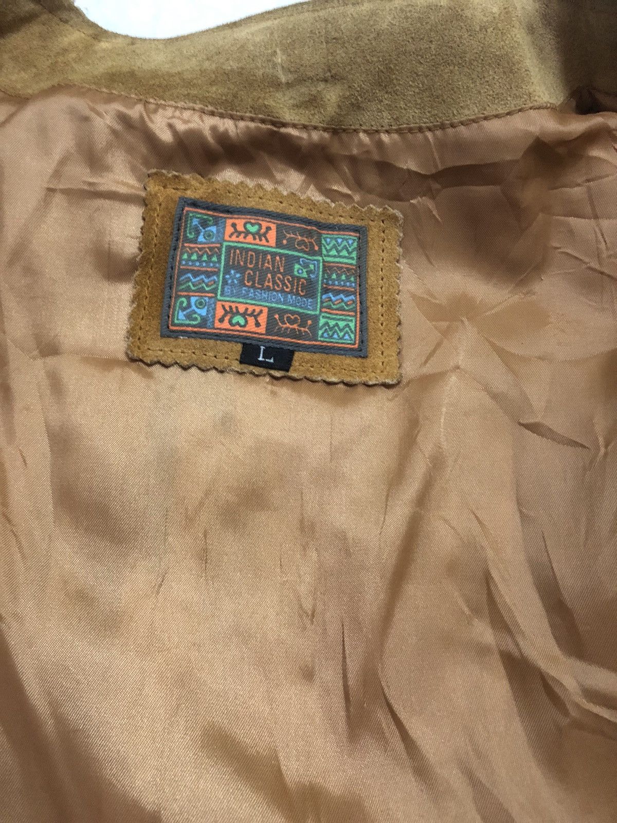 Cowboy Equipment Vintage leather vest with embroidery symbol logo Size US L / EU 52-54 / 3 - 8 Thumbnail