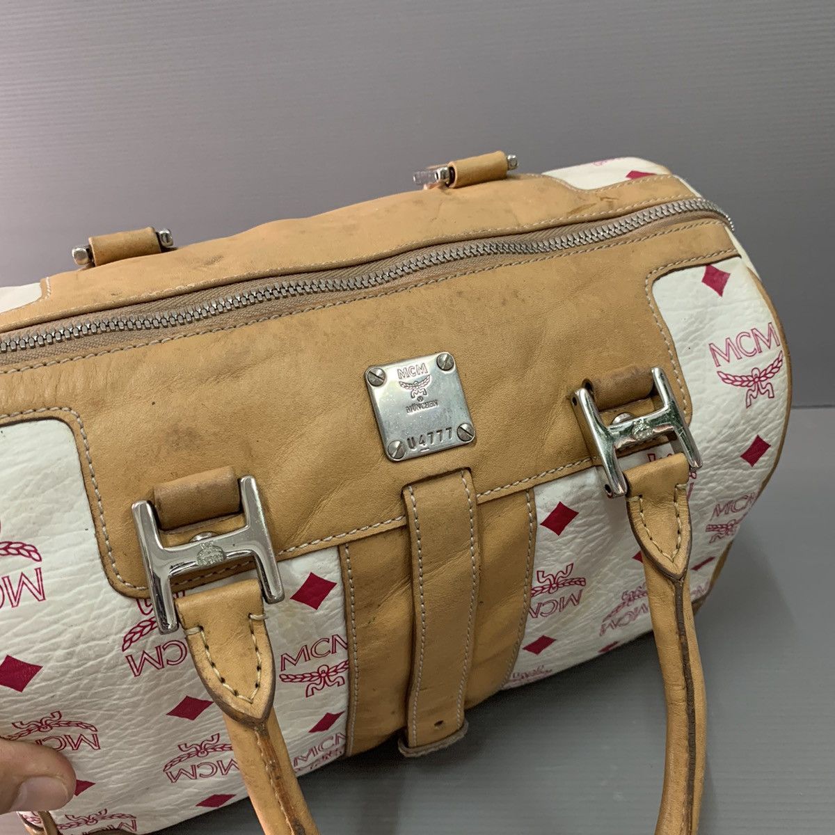 MCM MCM Monogram White Pink Speedy Bag Size ONE SIZE - 7 Thumbnail