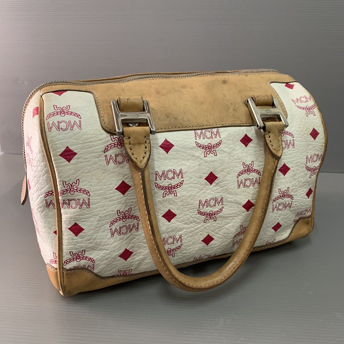 MCM MCM Monogram White Pink Speedy Bag Size ONE SIZE - 5 Thumbnail