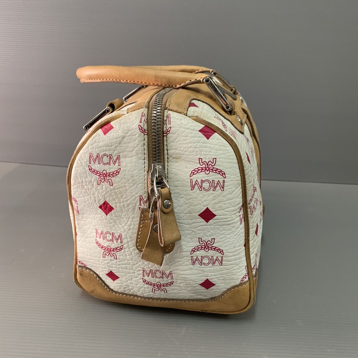 MCM MCM Monogram White Pink Speedy Bag Size ONE SIZE - 3 Thumbnail