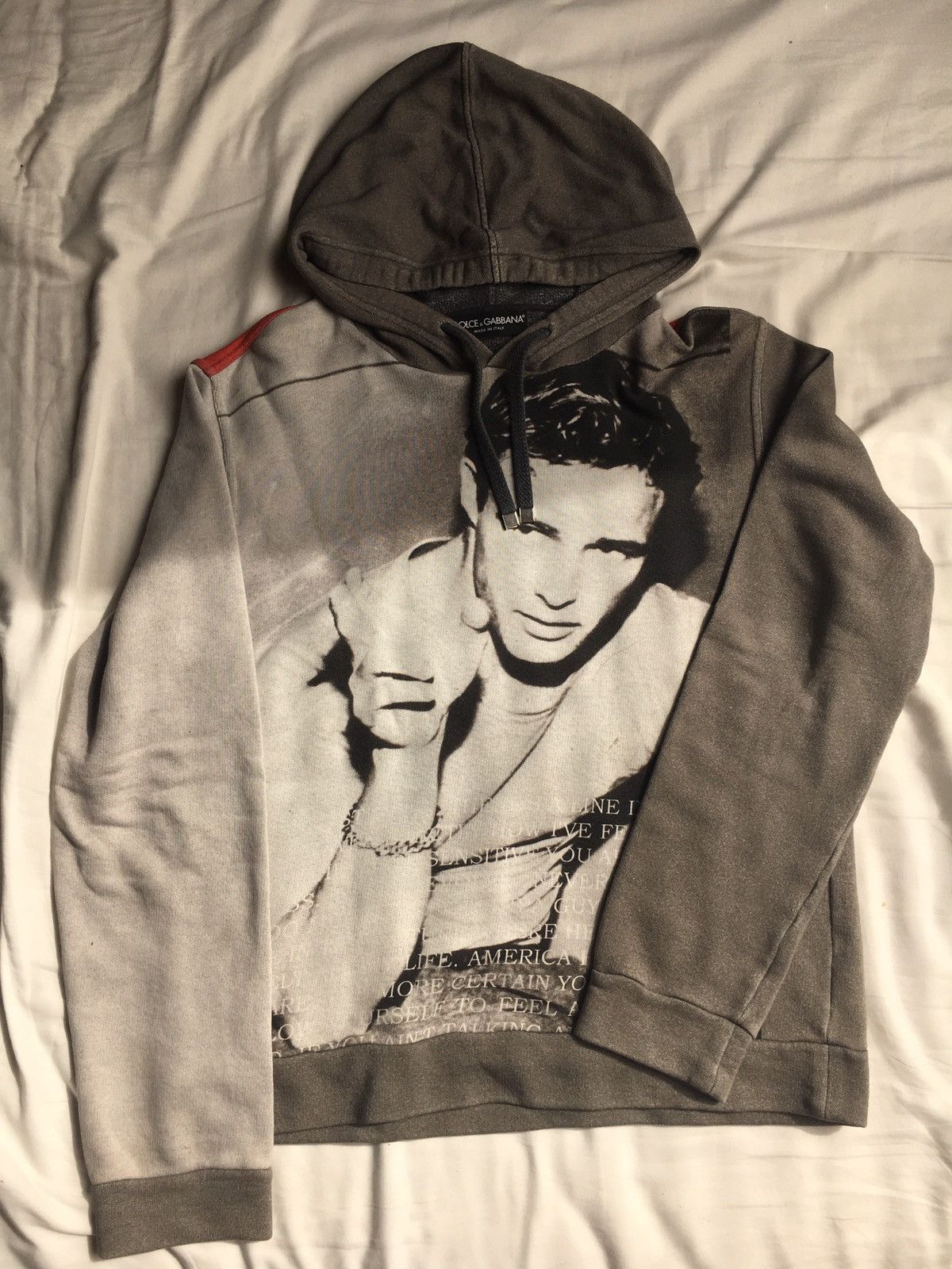 Pull à Capuche Dolce & Gabbana Homme Avec Photo De Marlon Brando - Noir Et Blanc - Neuf