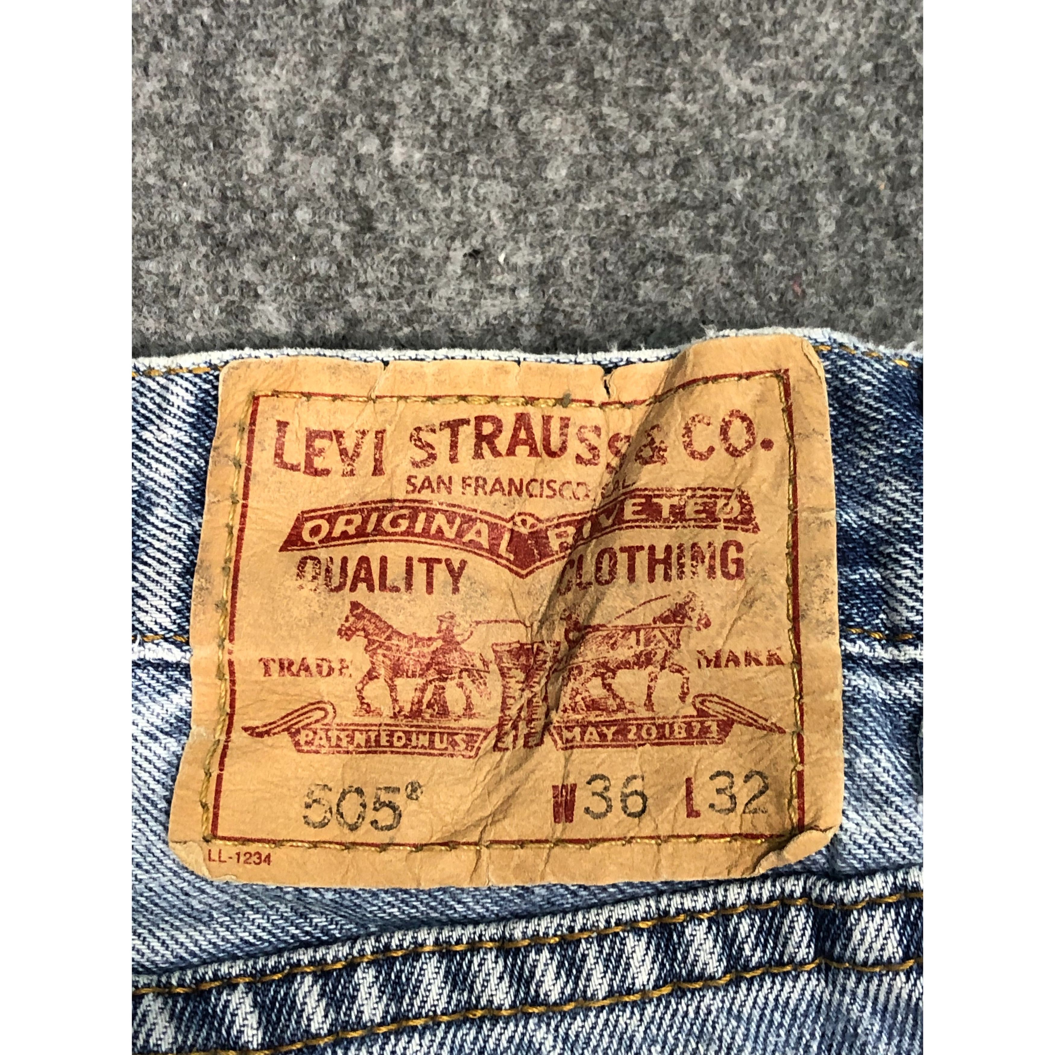 Levi's Vintage Levis 505 Regular Fit Faded Denim DP0196 Size US 35 - 4 Thumbnail