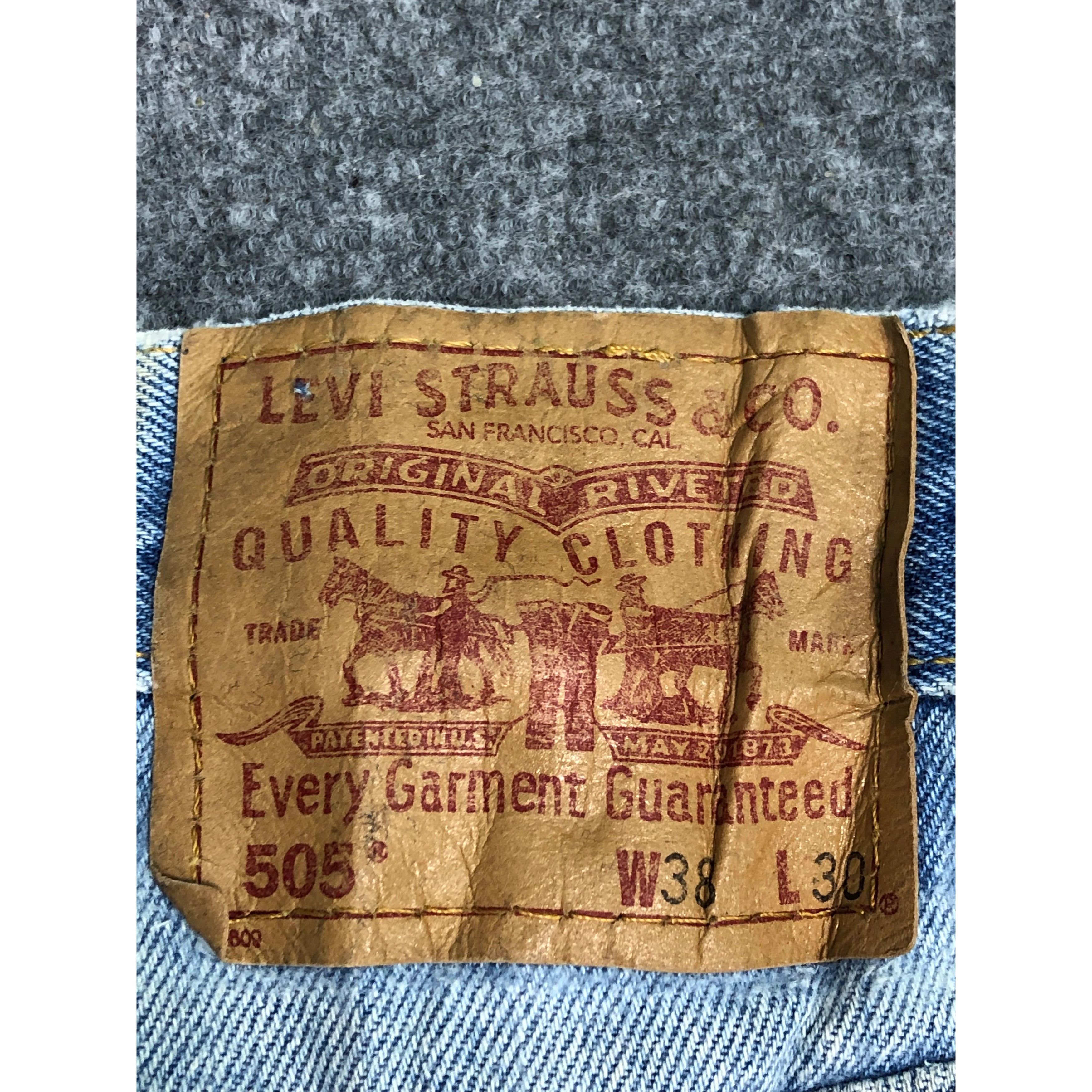 Levi's Vintage 90s Levis 505 Regular Fit Faded Denim DP0210 Size US 38 / EU 54 - 5 Thumbnail