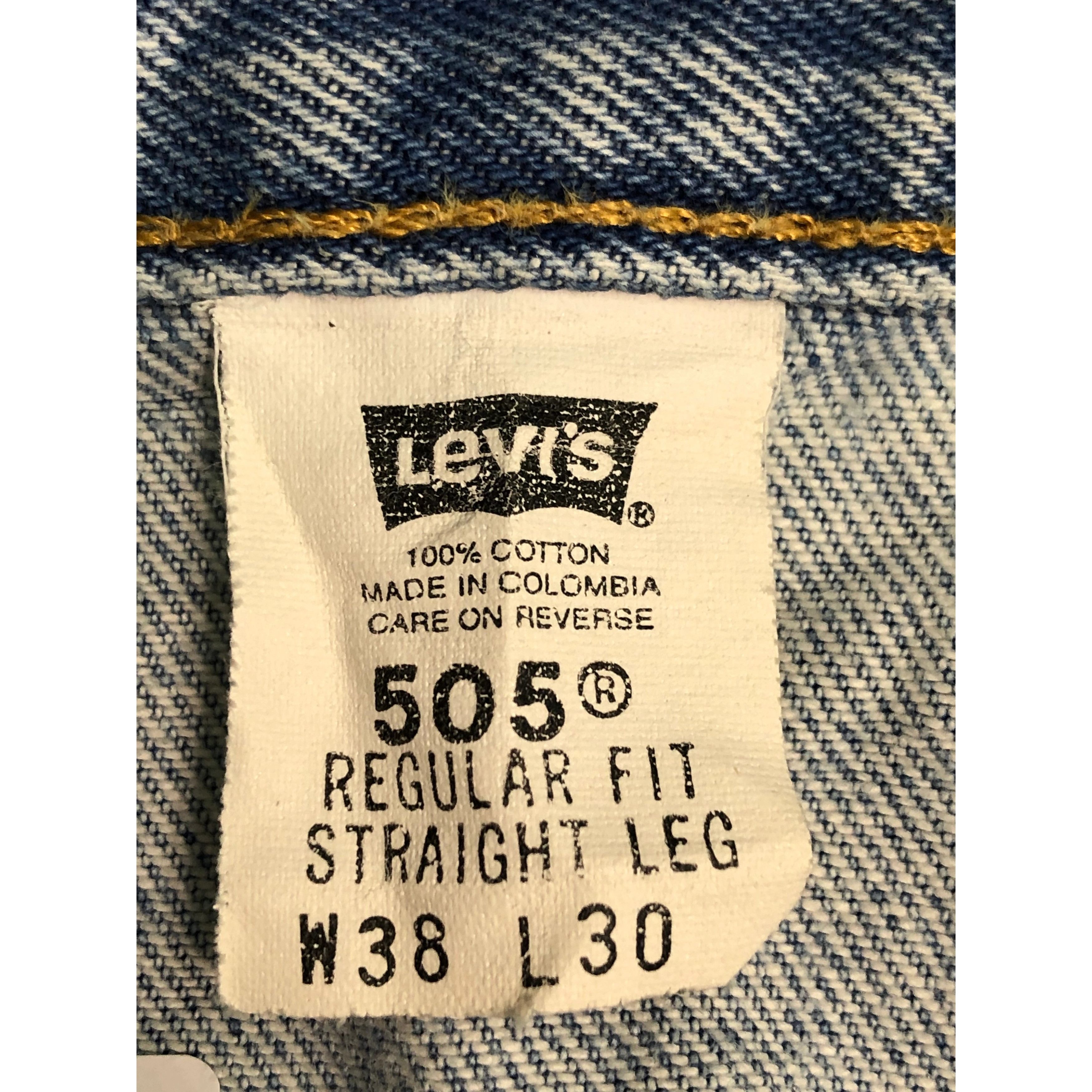Levi's Vintage 90s Levis 505 Regular Fit Faded Denim DP0210 Size US 38 / EU 54 - 6 Thumbnail