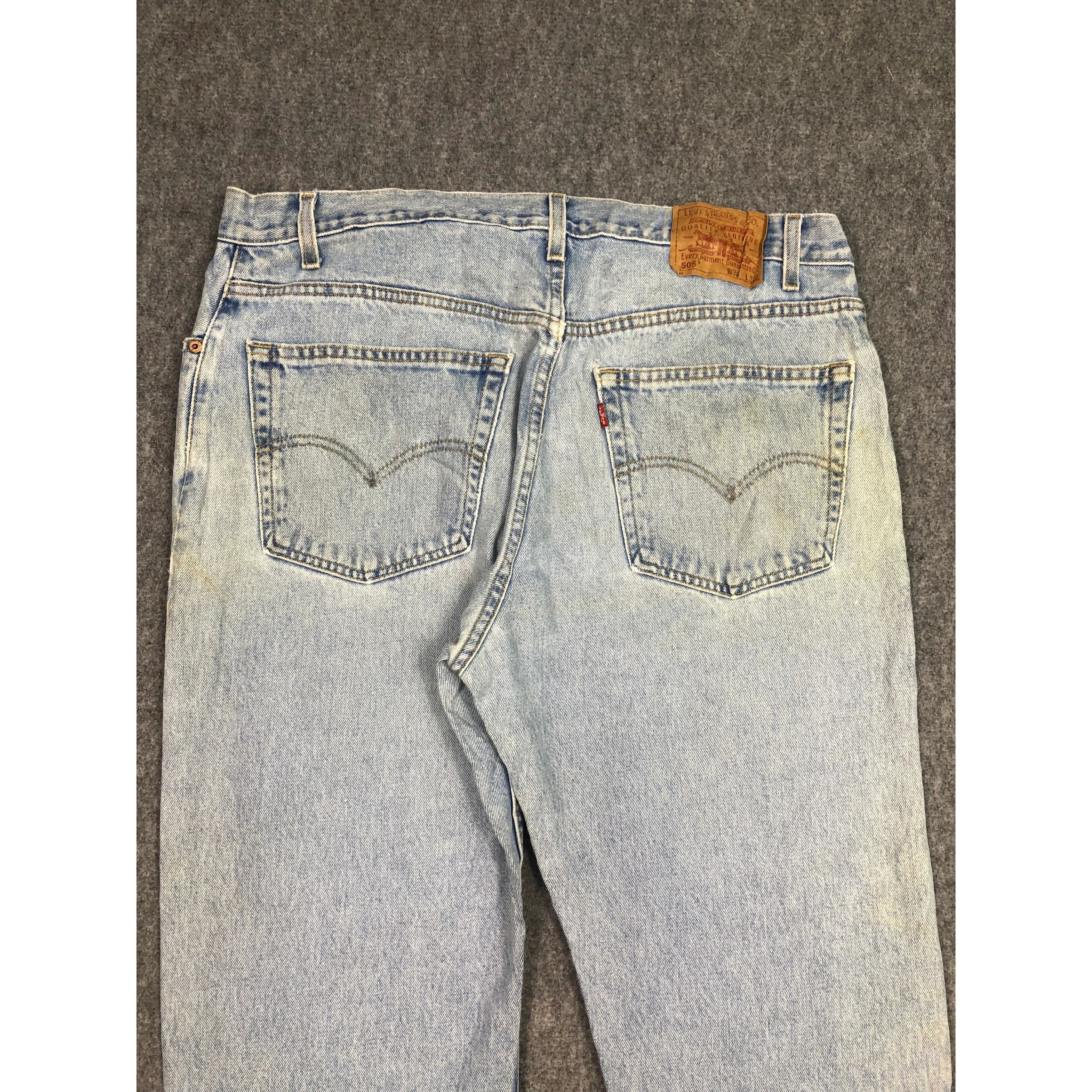 Levi's Vintage 90s Levis 505 Regular Fit Faded Denim DP0210 Size US 38 / EU 54 - 4 Thumbnail