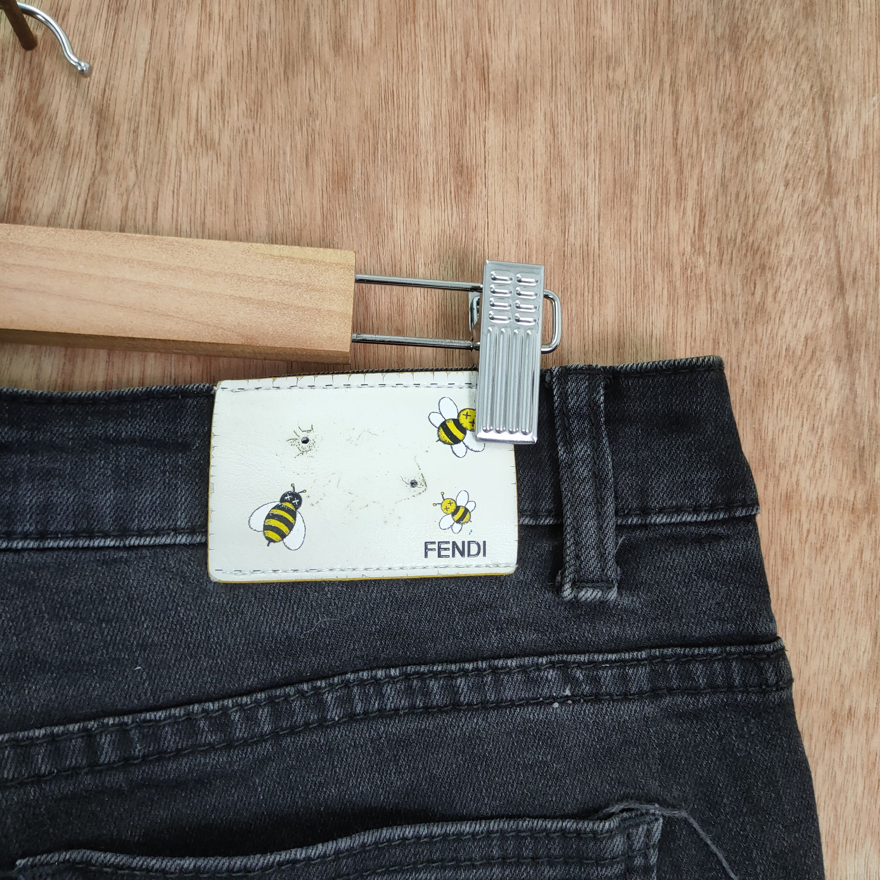 Japanese Brand JAPANESE SKINNY RIPPEP FENDI STYLE JEAN DENIM PANTS Size US 31 - 10 Thumbnail
