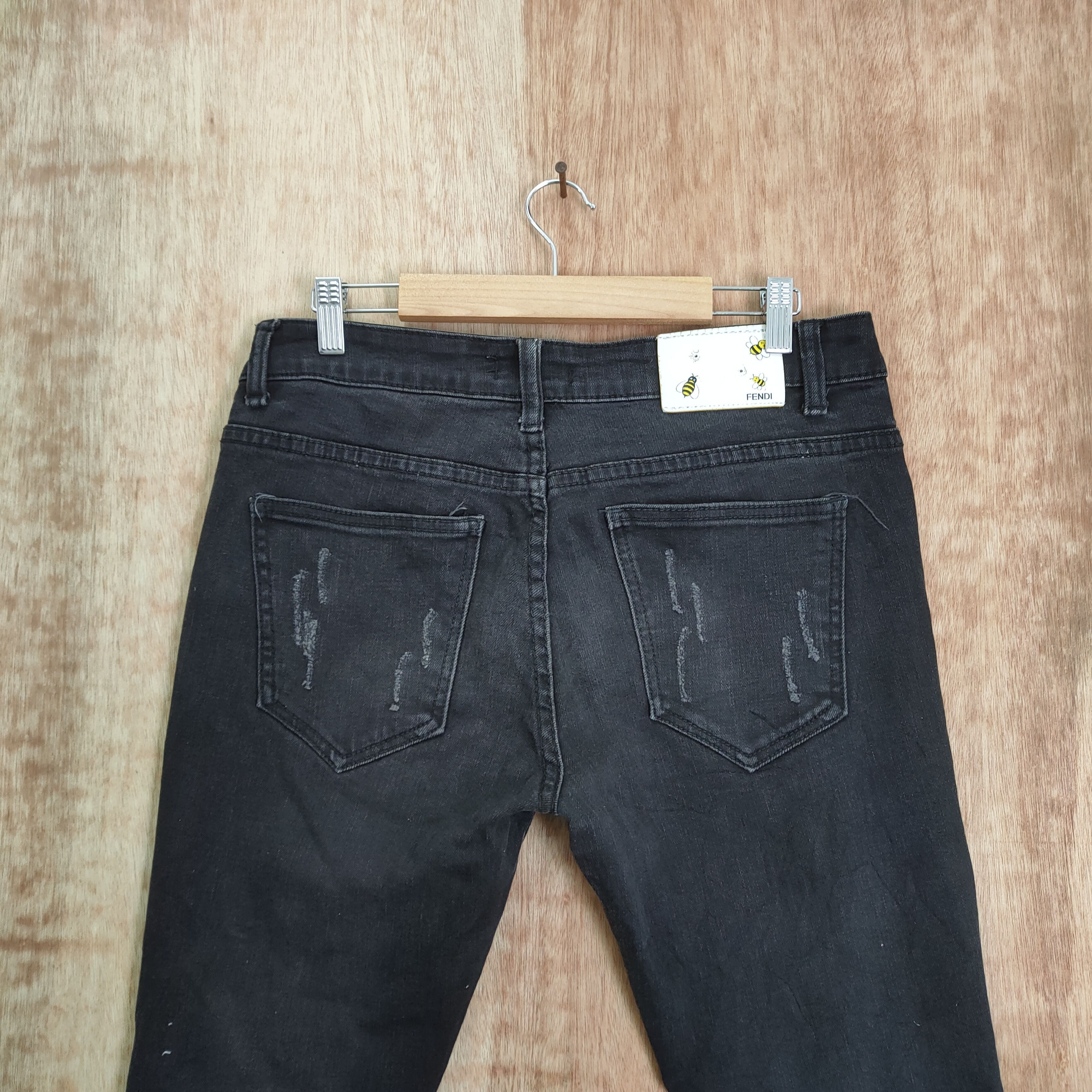 Japanese Brand JAPANESE SKINNY RIPPEP FENDI STYLE JEAN DENIM PANTS Size US 31 - 9 Thumbnail