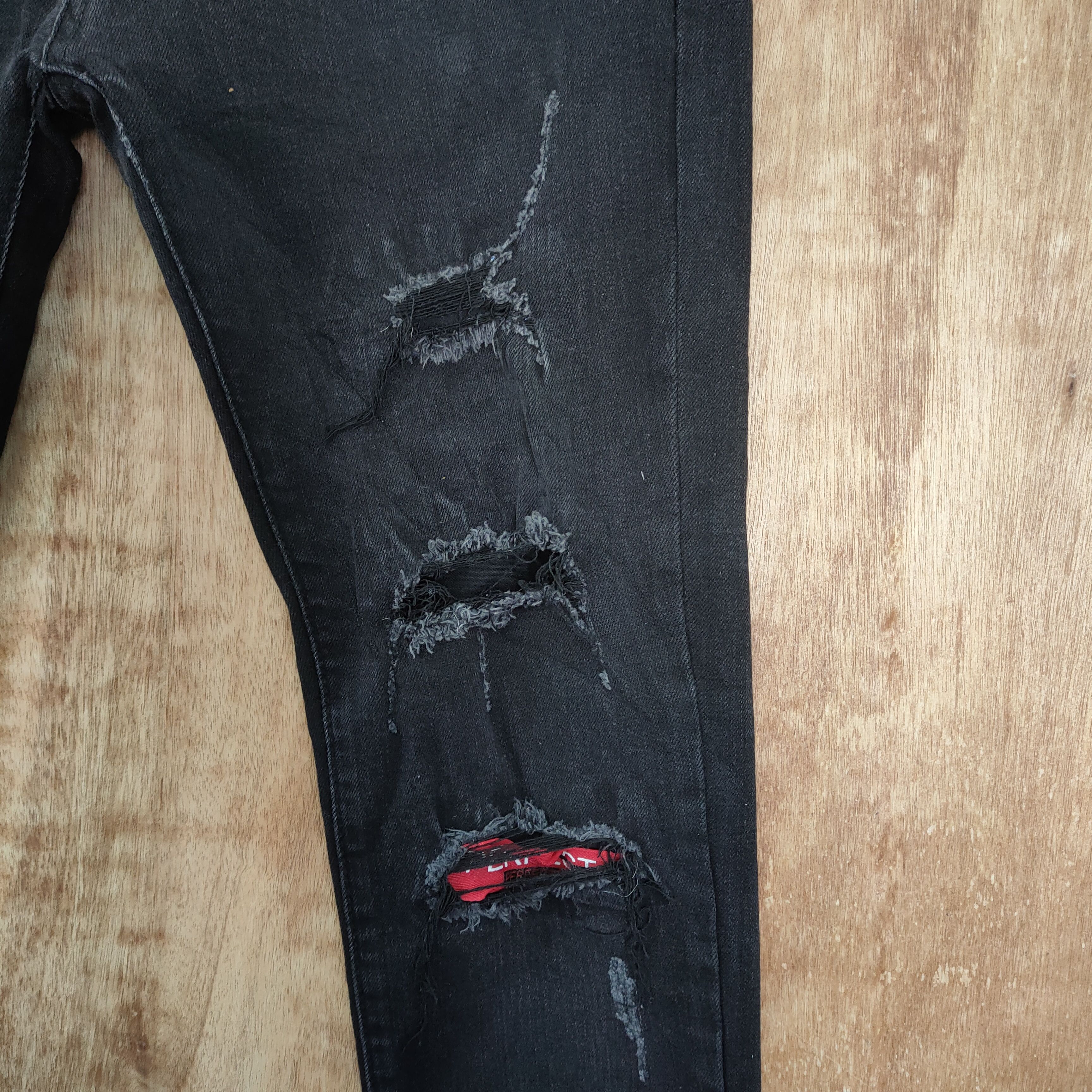 Japanese Brand JAPANESE SKINNY RIPPEP FENDI STYLE JEAN DENIM PANTS Size US 31 - 5 Thumbnail