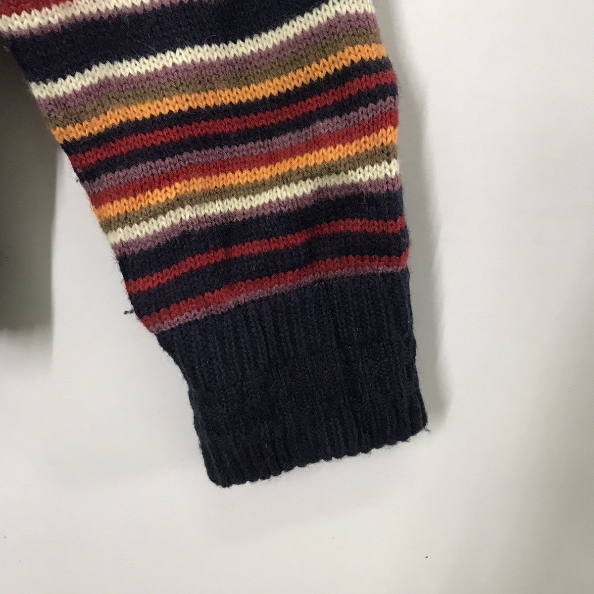 Japanese Brand Vintage Kriff mayer knitwear cardigan stripe colour Jackets Size US L / EU 52-54 / 3 - 4 Thumbnail