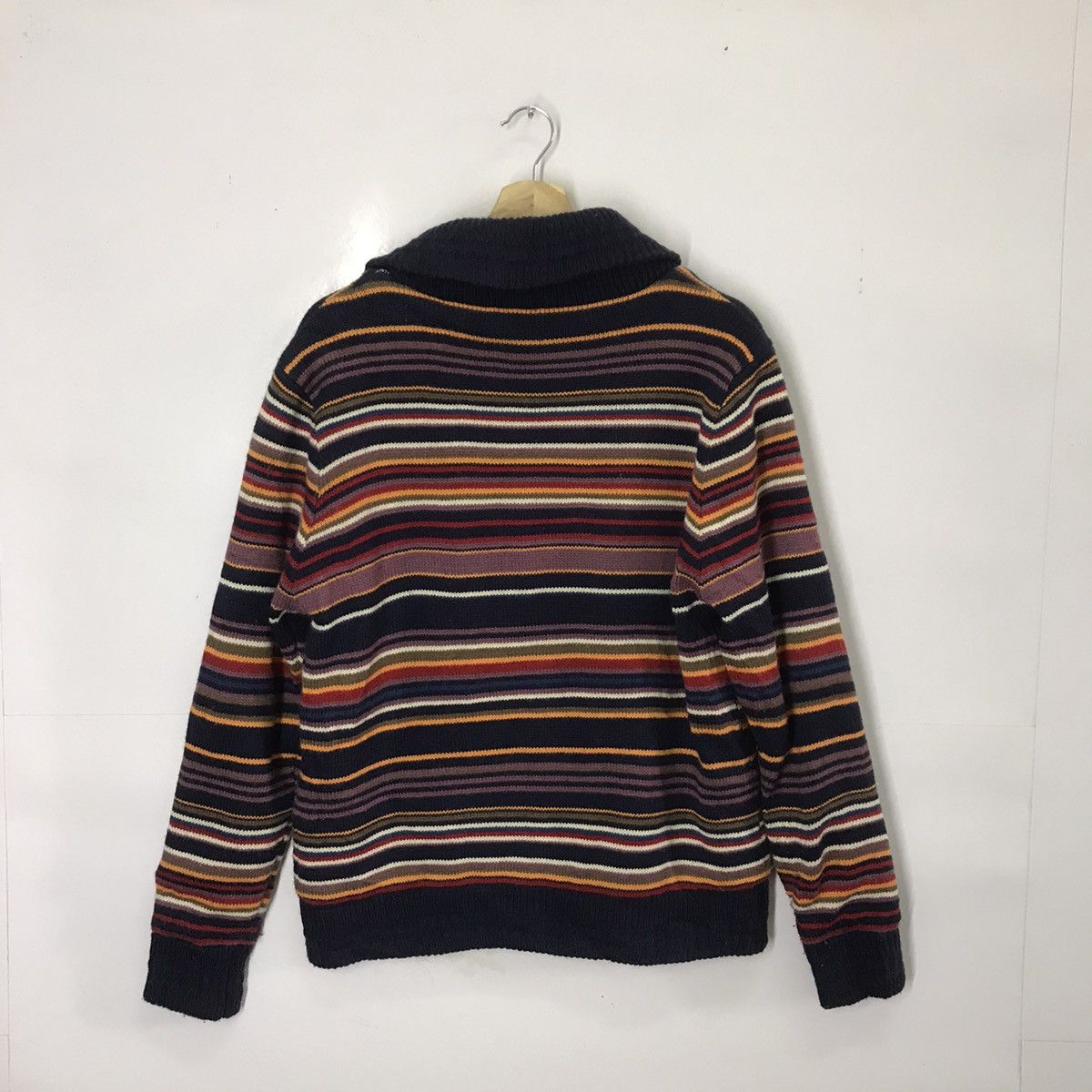 Japanese Brand Vintage Kriff mayer knitwear cardigan stripe colour Jackets Size US L / EU 52-54 / 3 - 8 Thumbnail