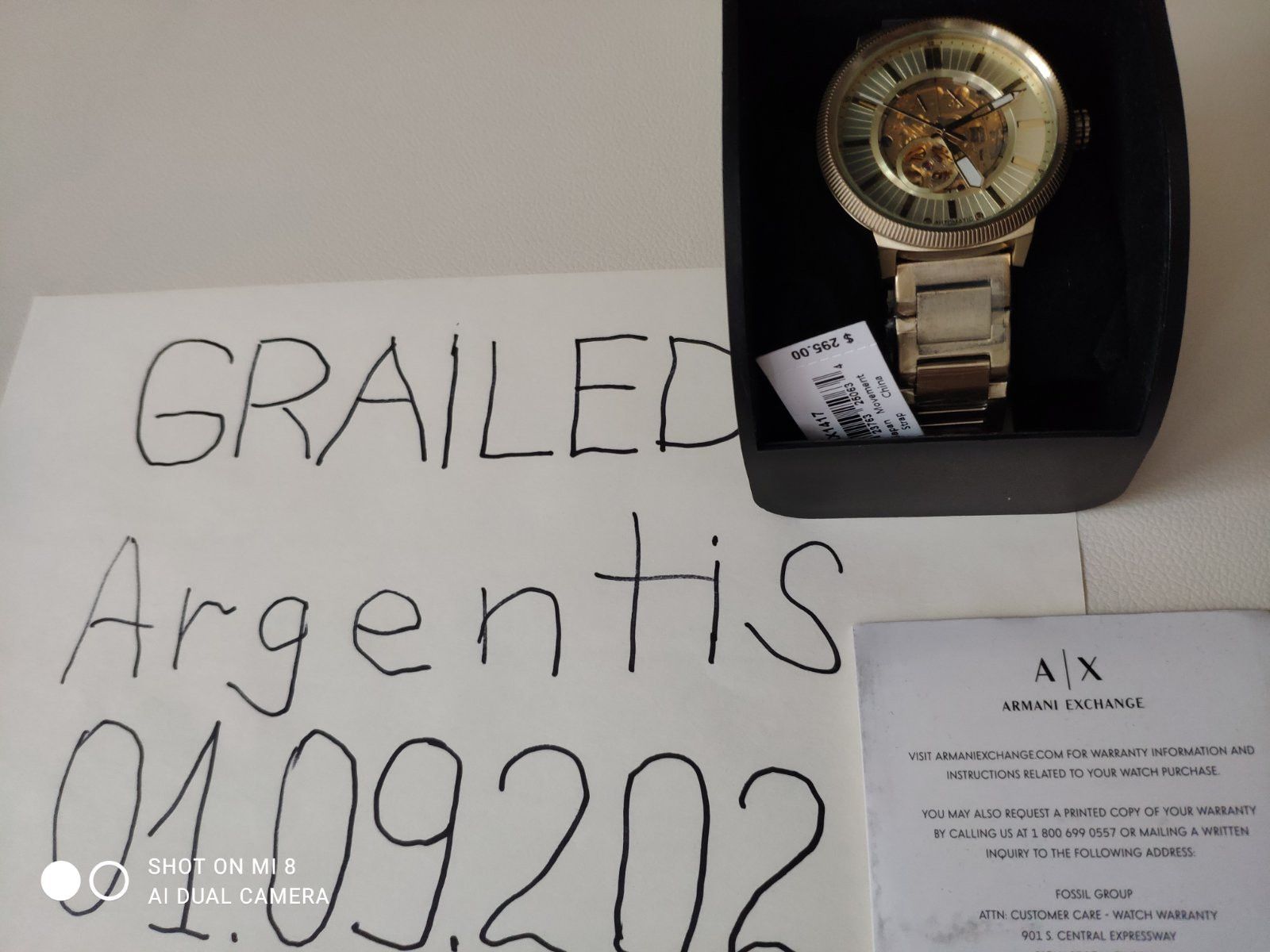 Armani Exchange ARMANI EXCHANGE Automatic Gold Skeleton Dial Men s Watch Grailed
