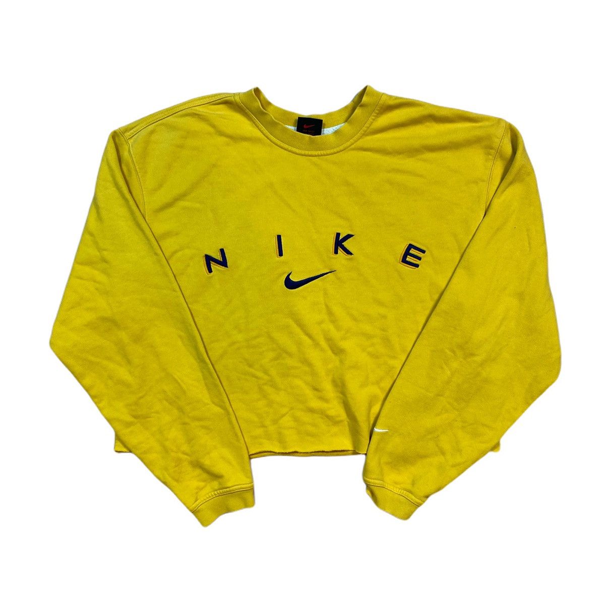 Nike Vintage Nike yellow spell out sweatshirt Grailed