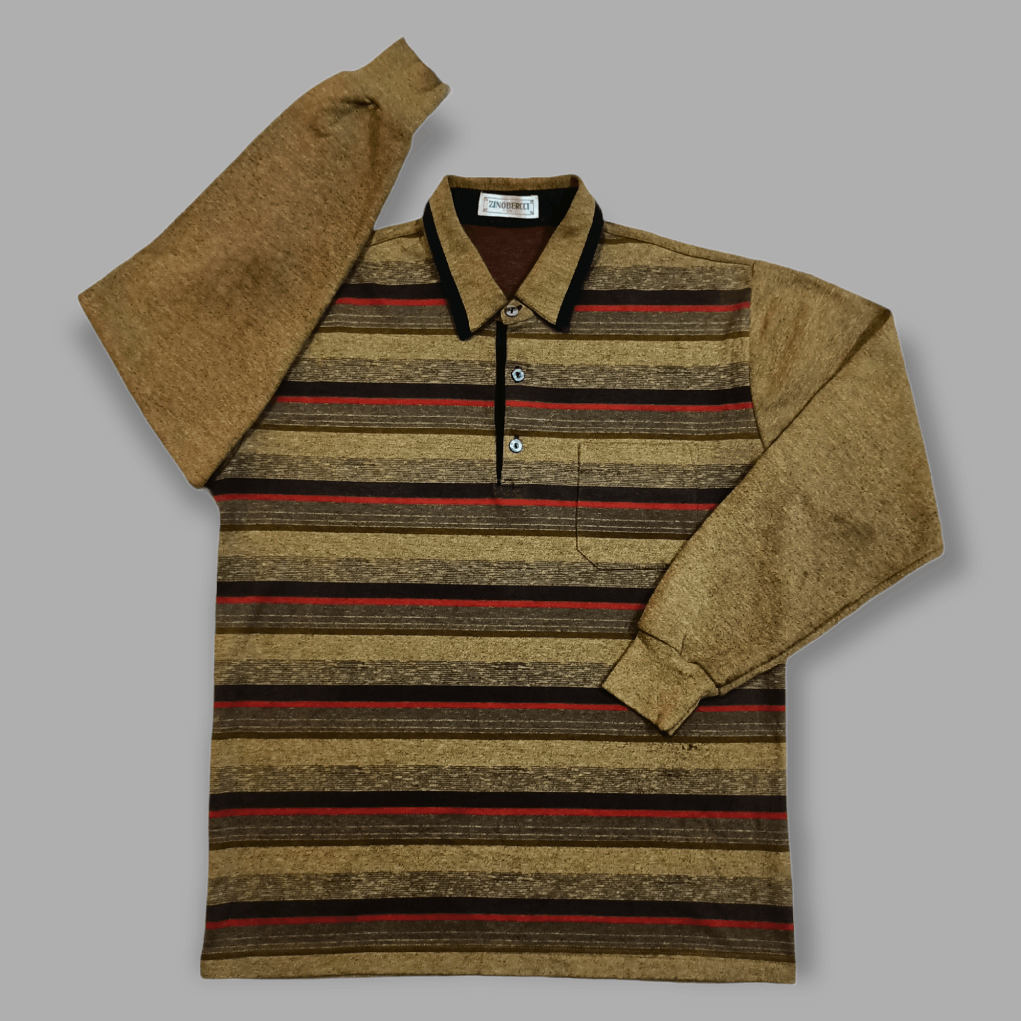 Vintage ZINOBERCCI Italian Retro Classic Stripe Long Sleeve