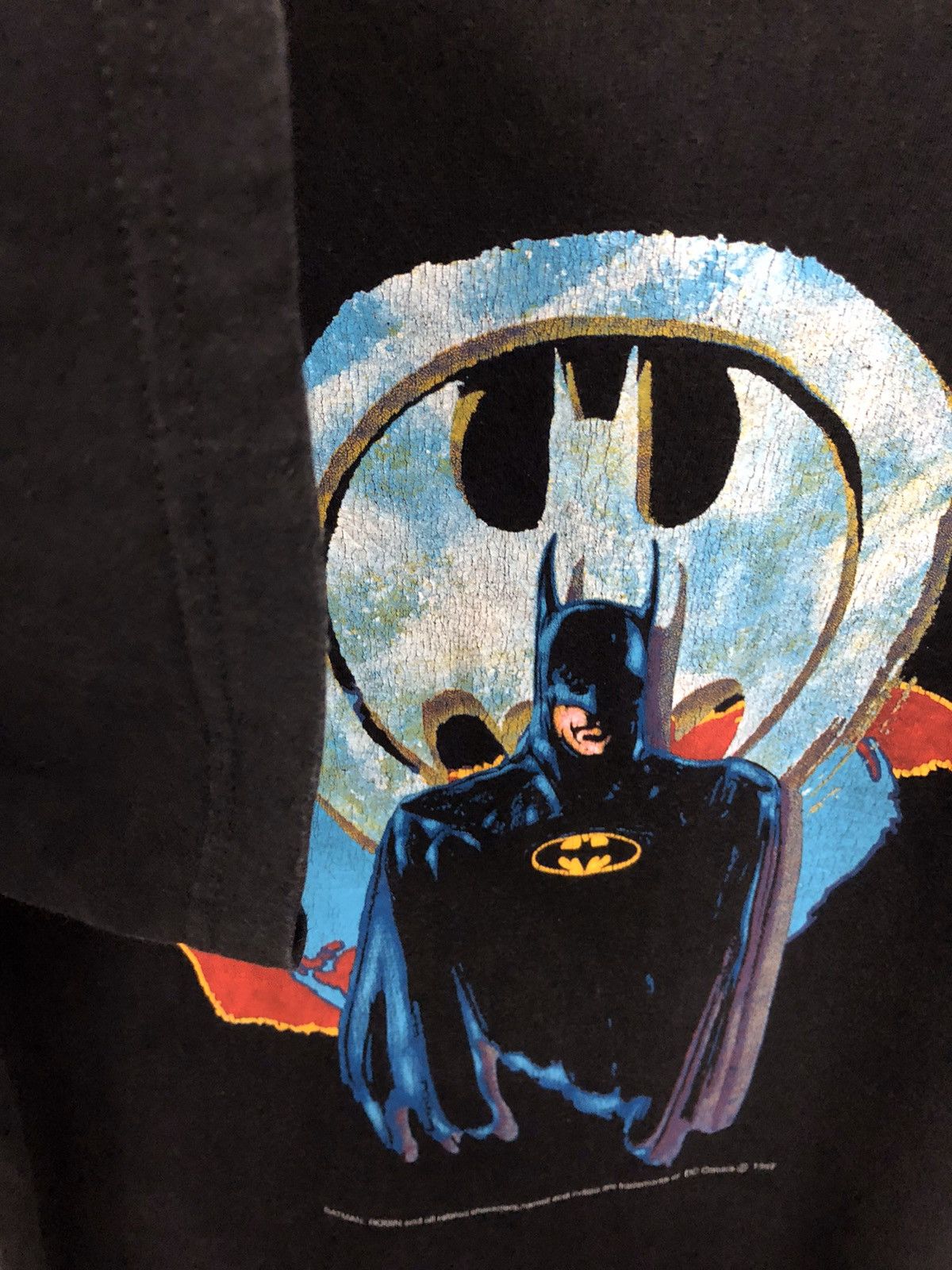 DC Comics × Vintage Vintage 1997 Batman Robin Dc Comics T Shirt Size US L / EU 52-54 / 3 - 6 Thumbnail