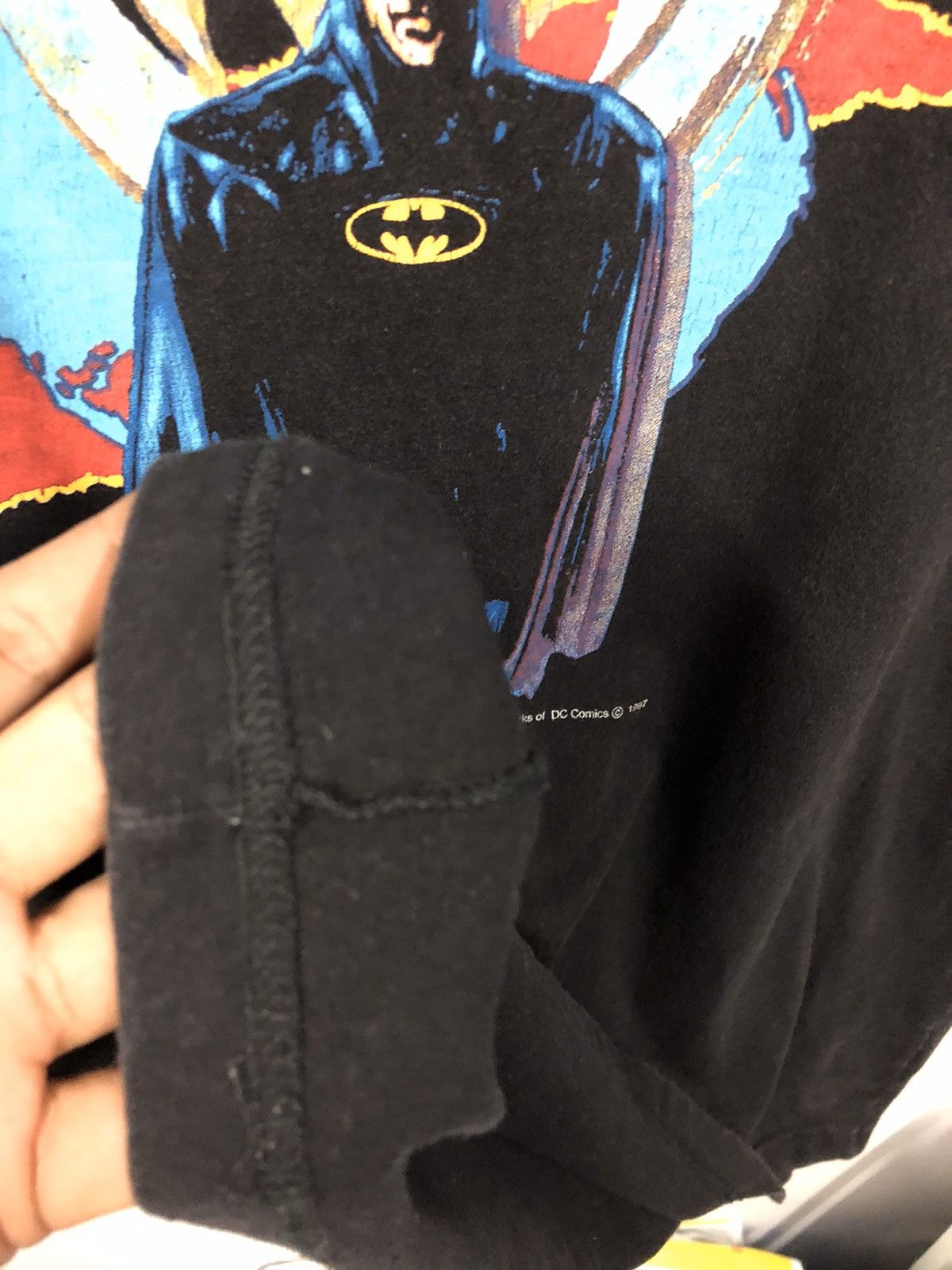 DC Comics × Vintage Vintage 1997 Batman Robin Dc Comics T Shirt Size US L / EU 52-54 / 3 - 7 Thumbnail