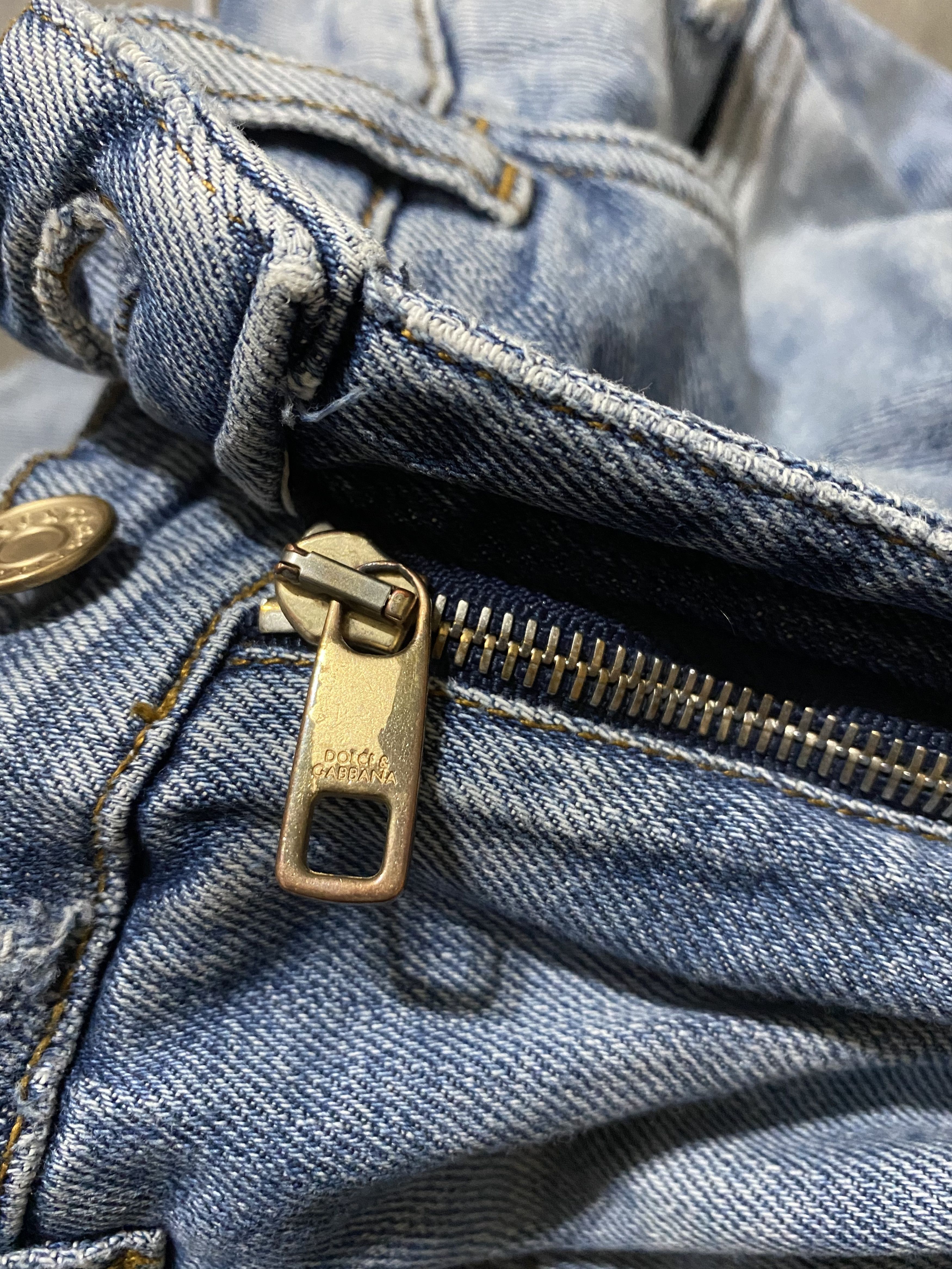 Dolce & Gabbana Dolce & Gabbana D&G Washed Torn Faded Jeans Denim Size US 30 / EU 46 - 9 Thumbnail