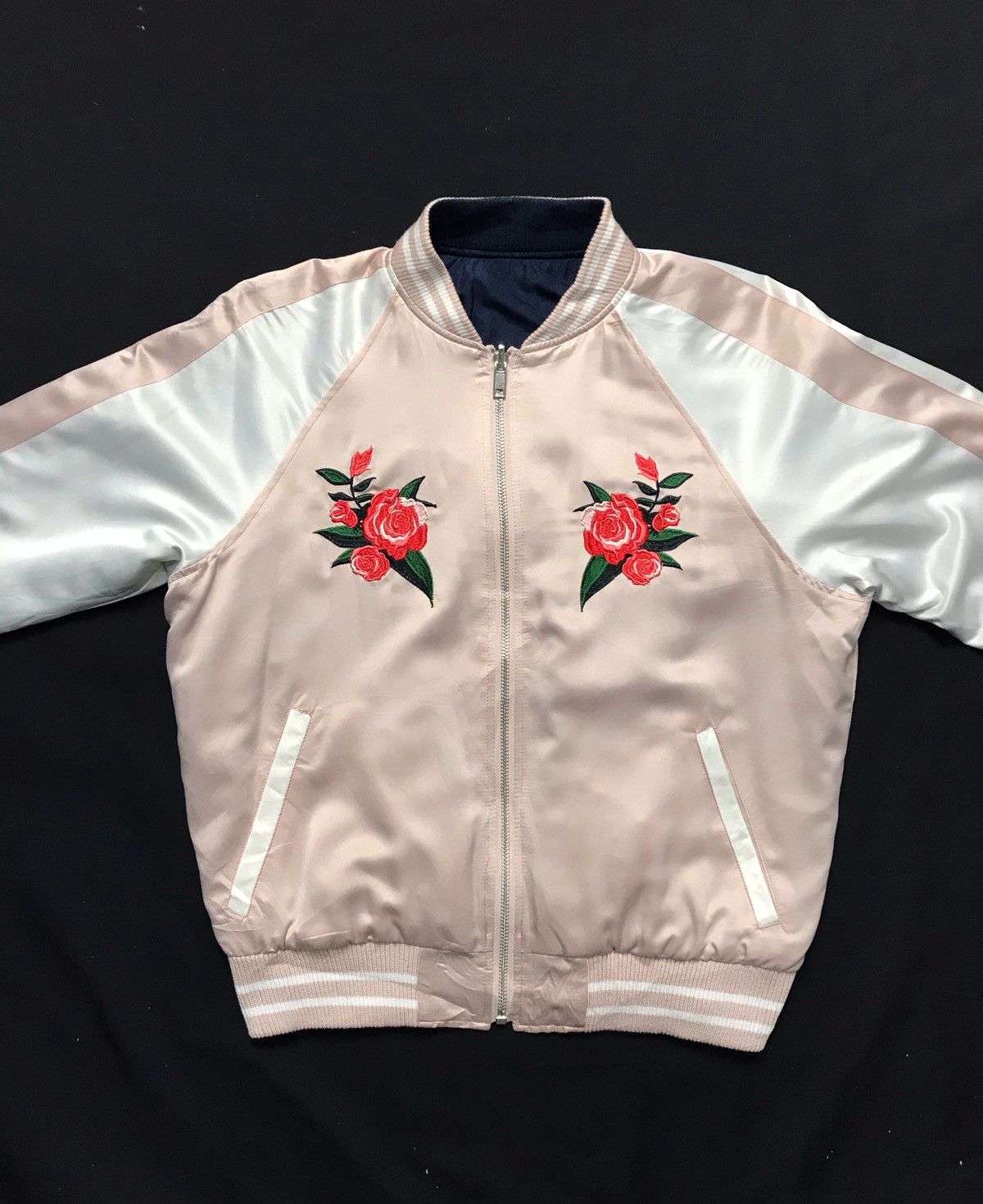 Fin Embroidered Rose Reversible Jacket