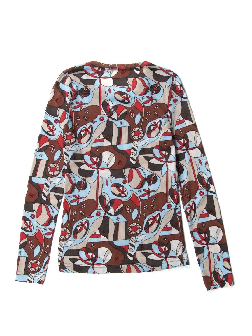 Other Vintage Mesh Sheer Top Optical Illusion Abstract LongSleeve Size S / US 4 / IT 40 - 2 Thumbnail