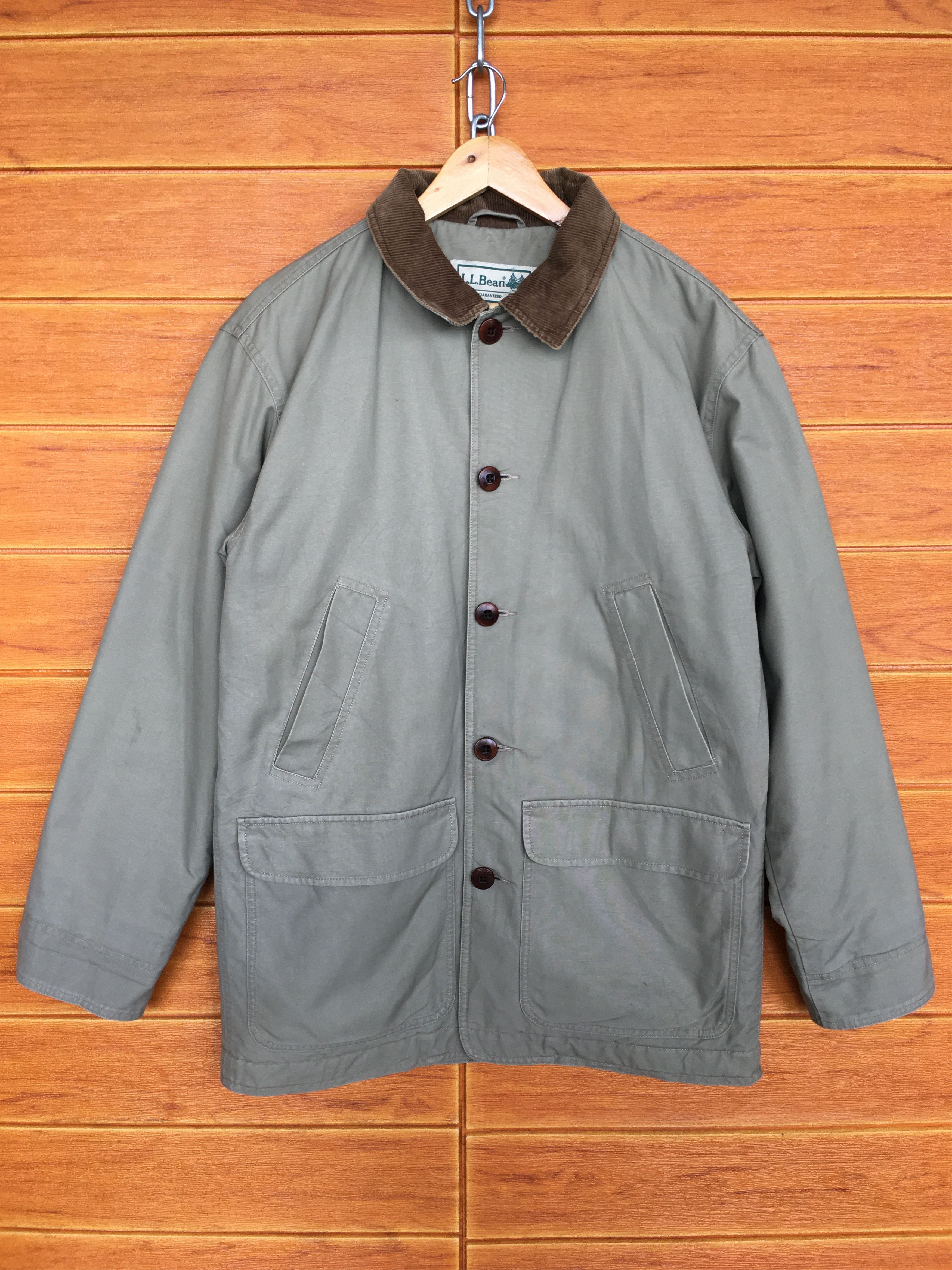 90s~00'S LLBean Cotton Jacket Men's Size L cotton Charcoal Vintage Second Hand