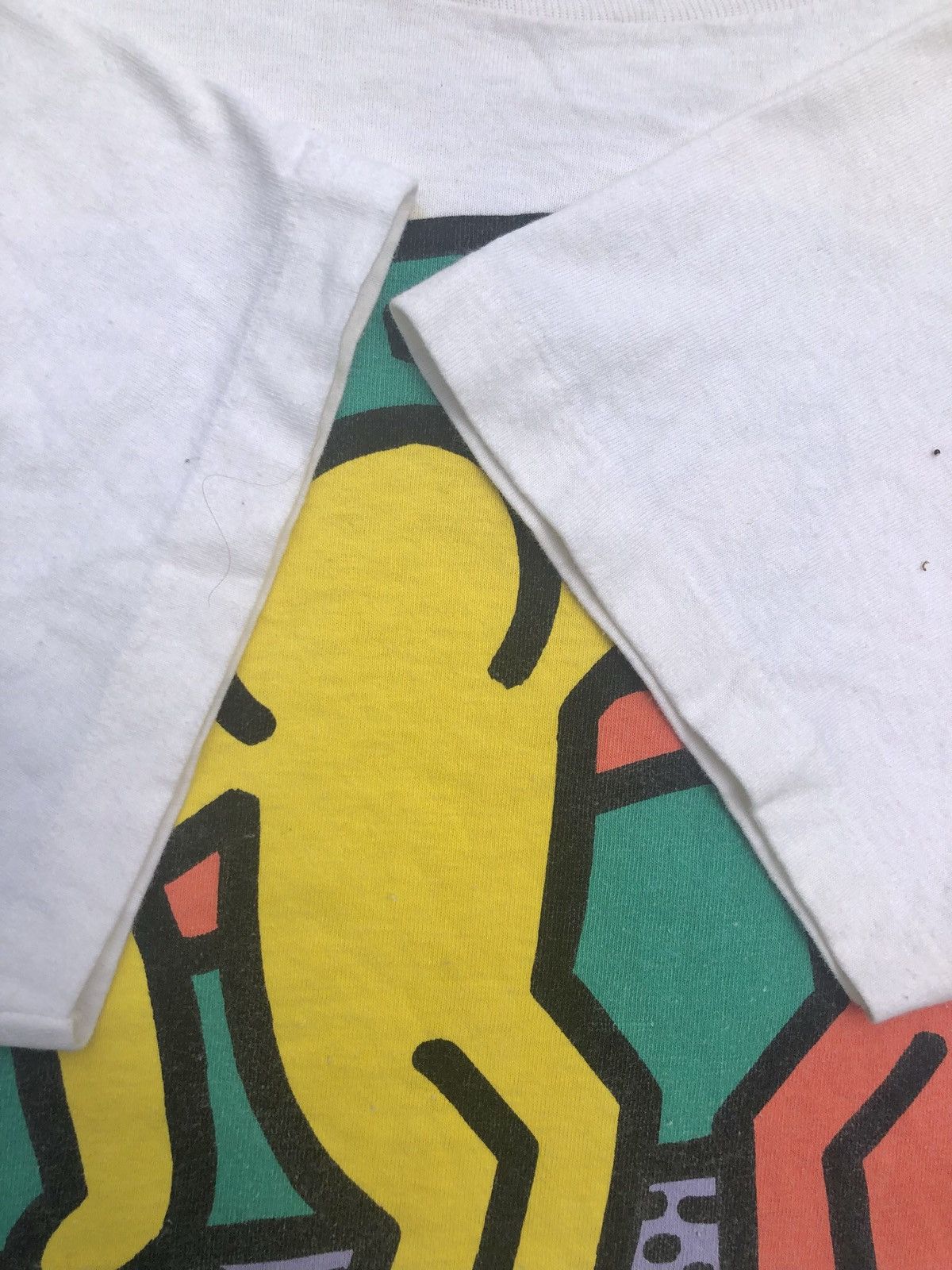Keith Haring × Vintage Vintage 80s Keith Haring Shirt Pop Shop Art Tee Best Buddies Size US L / EU 52-54 / 3 - 6 Thumbnail