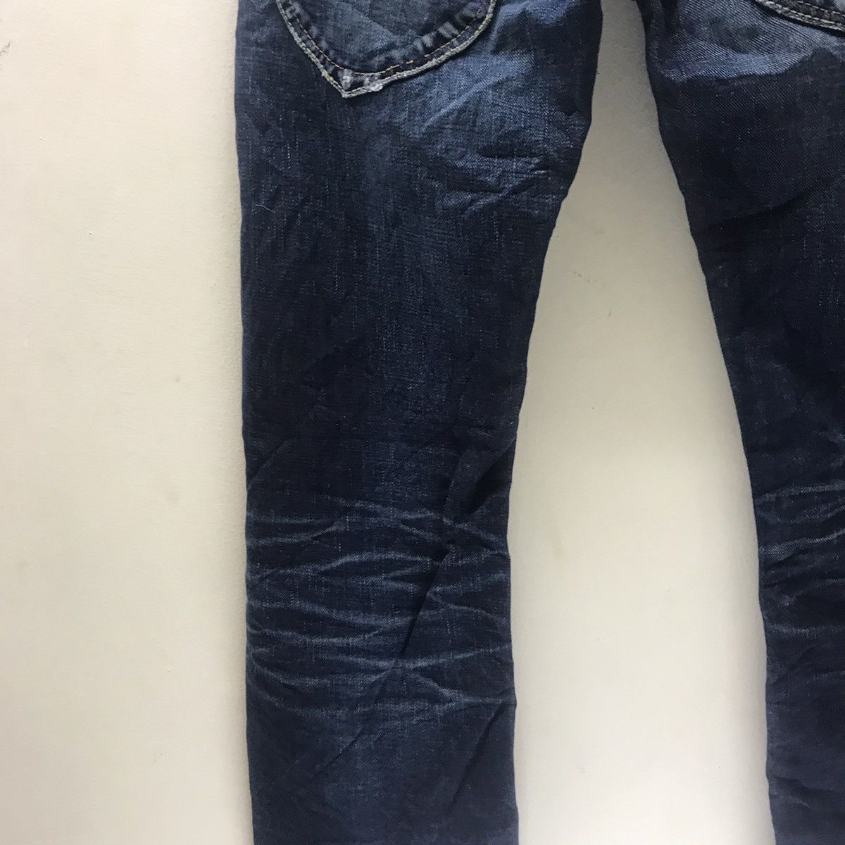 Japanese Brand Japanese Designer EGAODE TANOSHIKU Denim Selvedge low Rise Size 29" - 14 Thumbnail