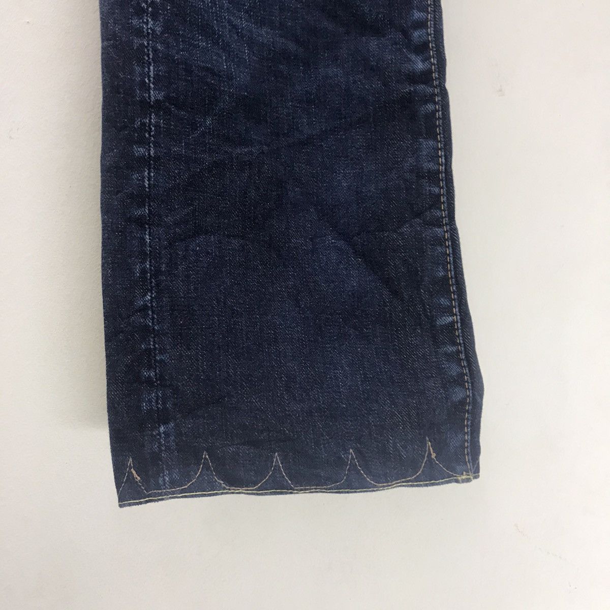 Japanese Brand Japanese Designer EGAODE TANOSHIKU Denim Selvedge low Rise Size 29" - 9 Thumbnail