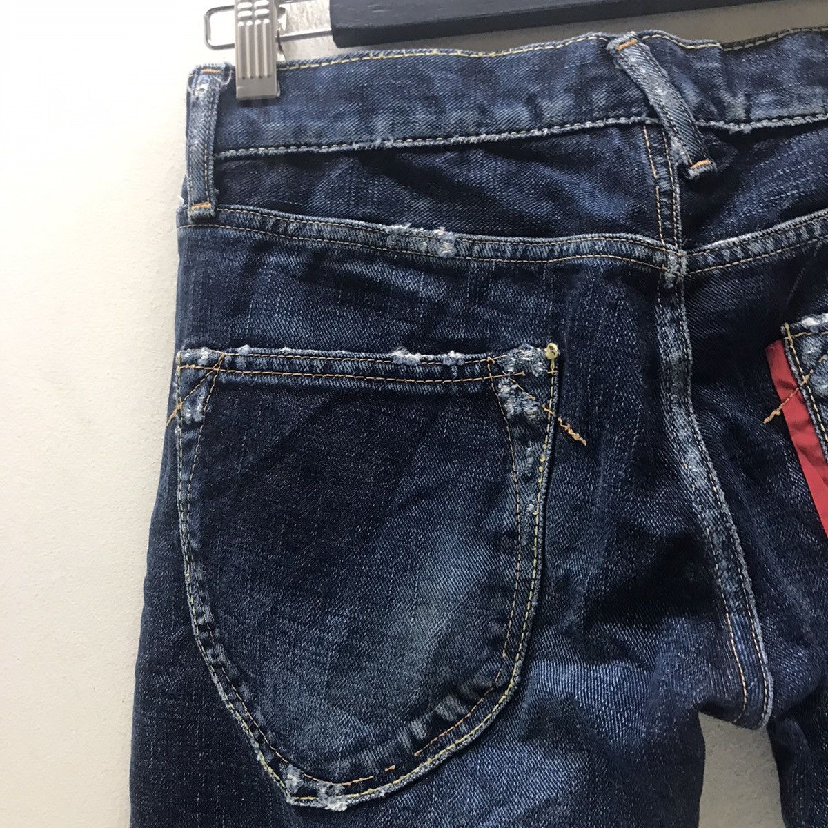 Japanese Brand Japanese Designer EGAODE TANOSHIKU Denim Selvedge low Rise Size 29" - 12 Thumbnail