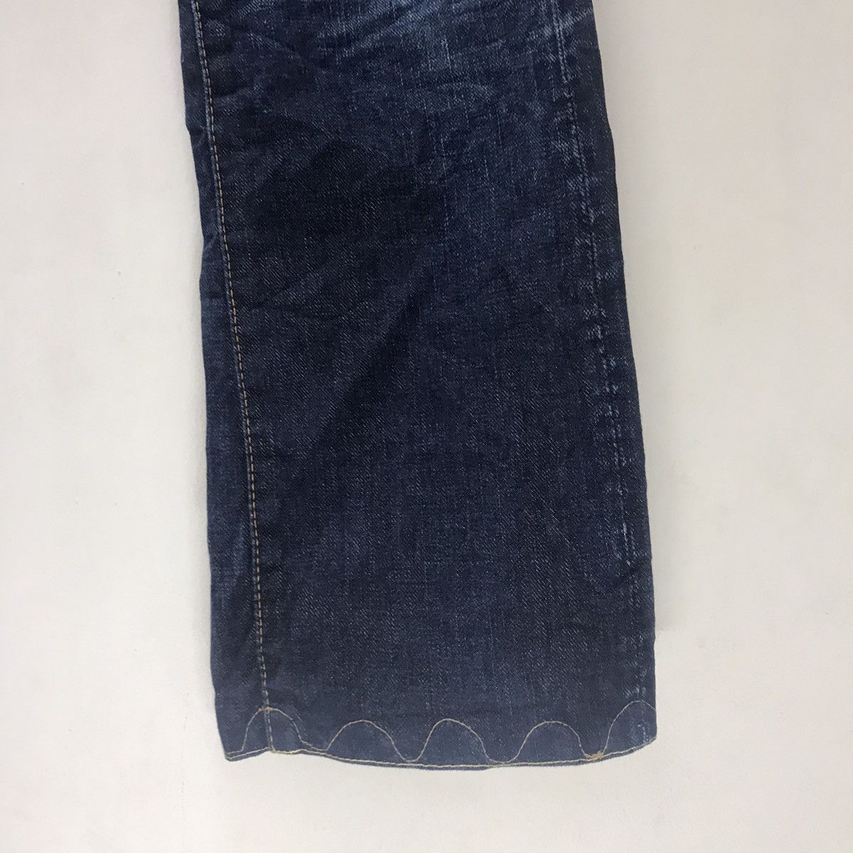 Japanese Brand Japanese Designer EGAODE TANOSHIKU Denim Selvedge low Rise Size 29" - 10 Thumbnail