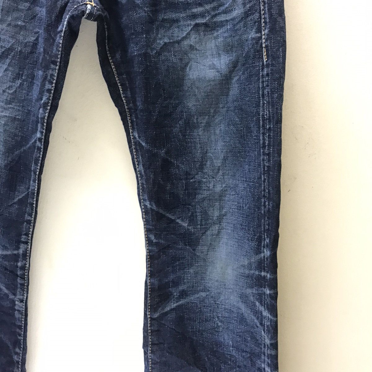 Japanese Brand Japanese Designer EGAODE TANOSHIKU Denim Selvedge low Rise Size 29" - 7 Thumbnail