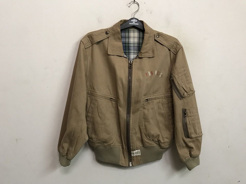 Karl Helmut Vintage PINK HOUSE Japan Lined Multi Pocket Bomber Jacket Size US L / EU 52-54 / 3 - 1 Thumbnail