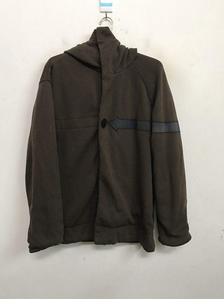 Pre-owned Prada Made In Italy High Neck Hoodie Bomber Zipper In Brown