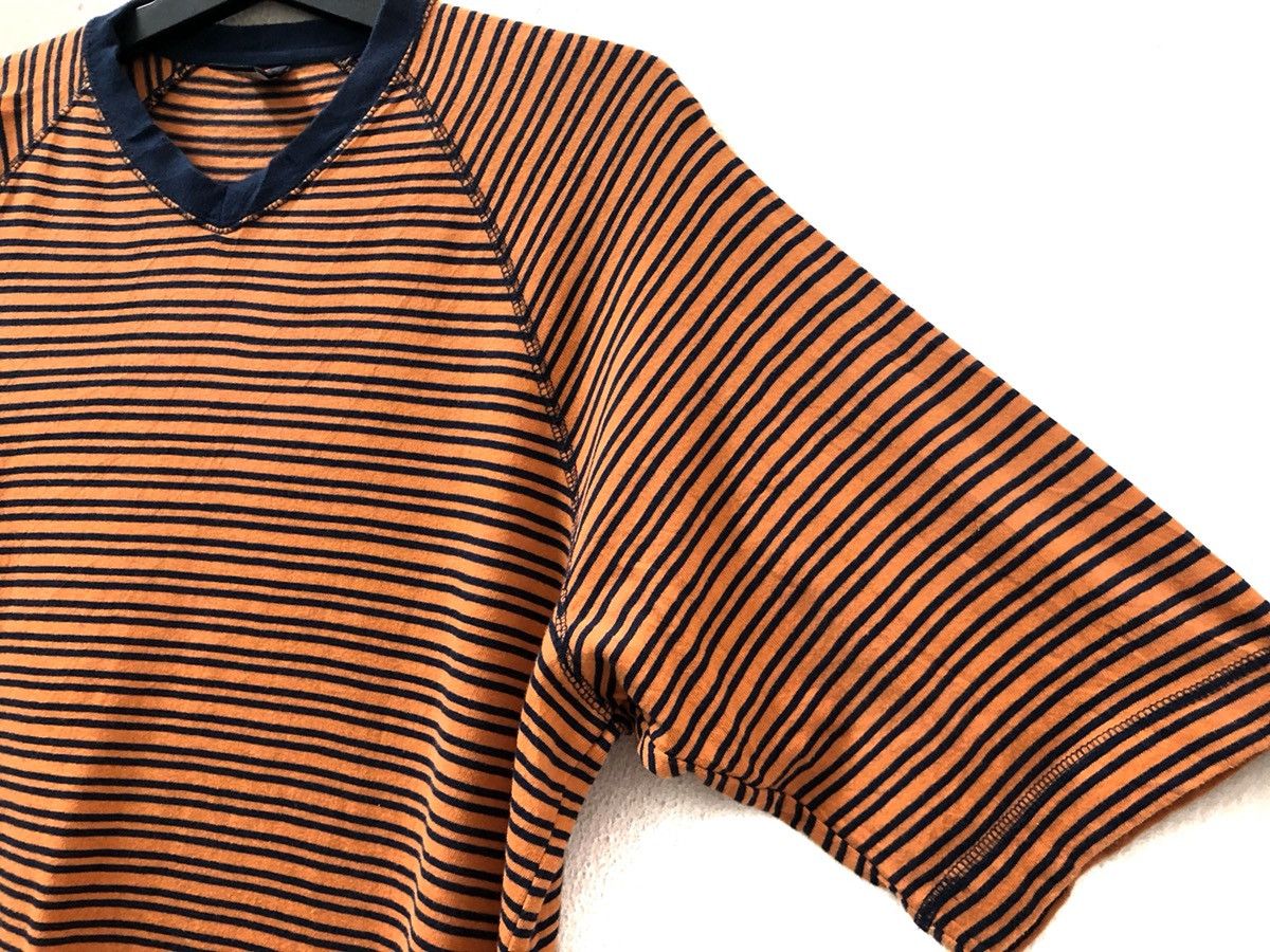 Levi's × Vintage Vintage 90s Levi’s Narrow Striped V neck Oversize tee Size US M / EU 48-50 / 2 - 3 Thumbnail