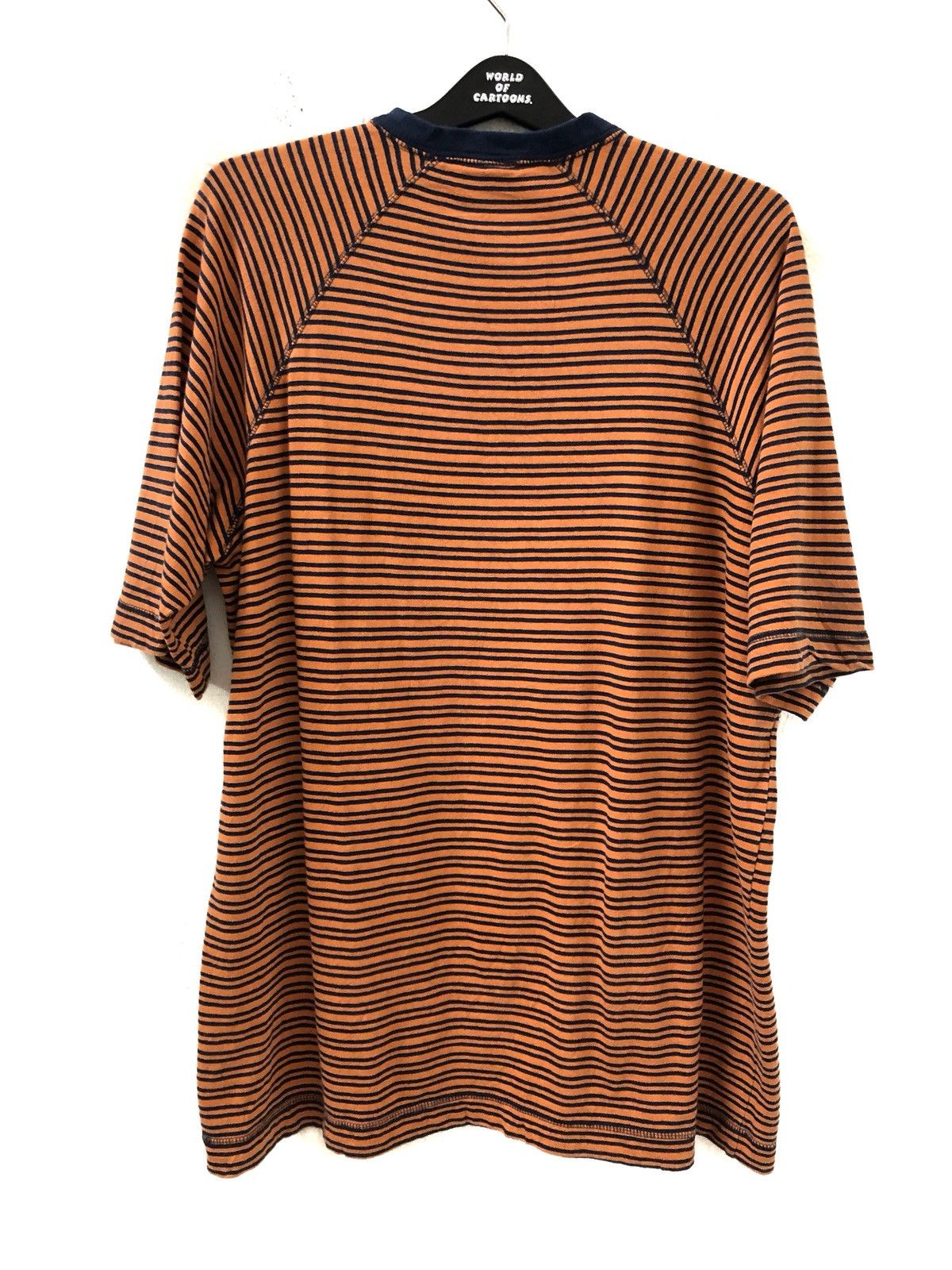 Levi's × Vintage Vintage 90s Levi’s Narrow Striped V neck Oversize tee Size US M / EU 48-50 / 2 - 6 Thumbnail