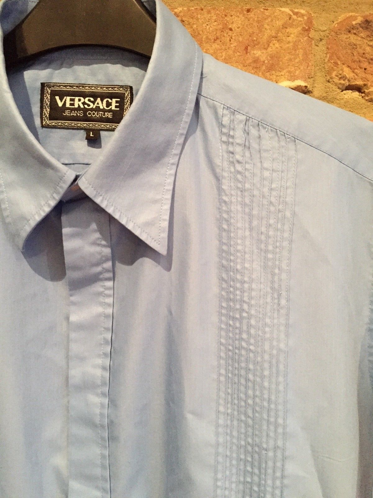 Versace pleated detail shirt Size US L / EU 52-54 / 3 - 2 Thumbnail