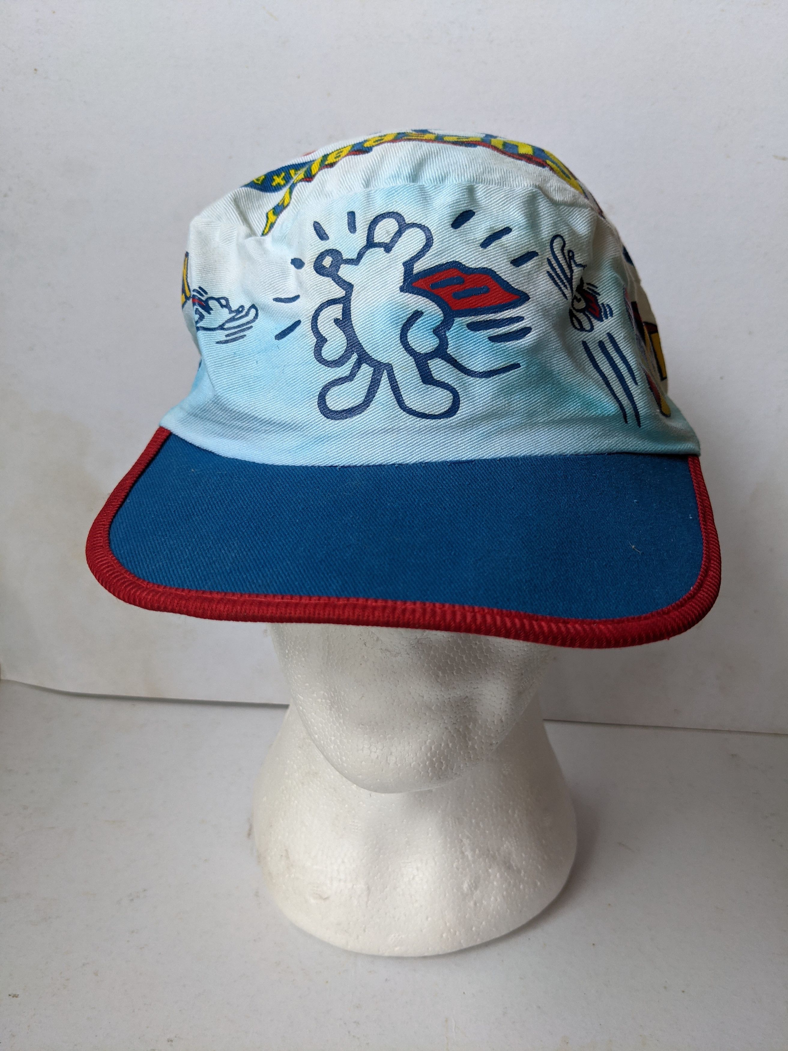 Vintage 90s Keith Haring Super Billy pop art painter cap