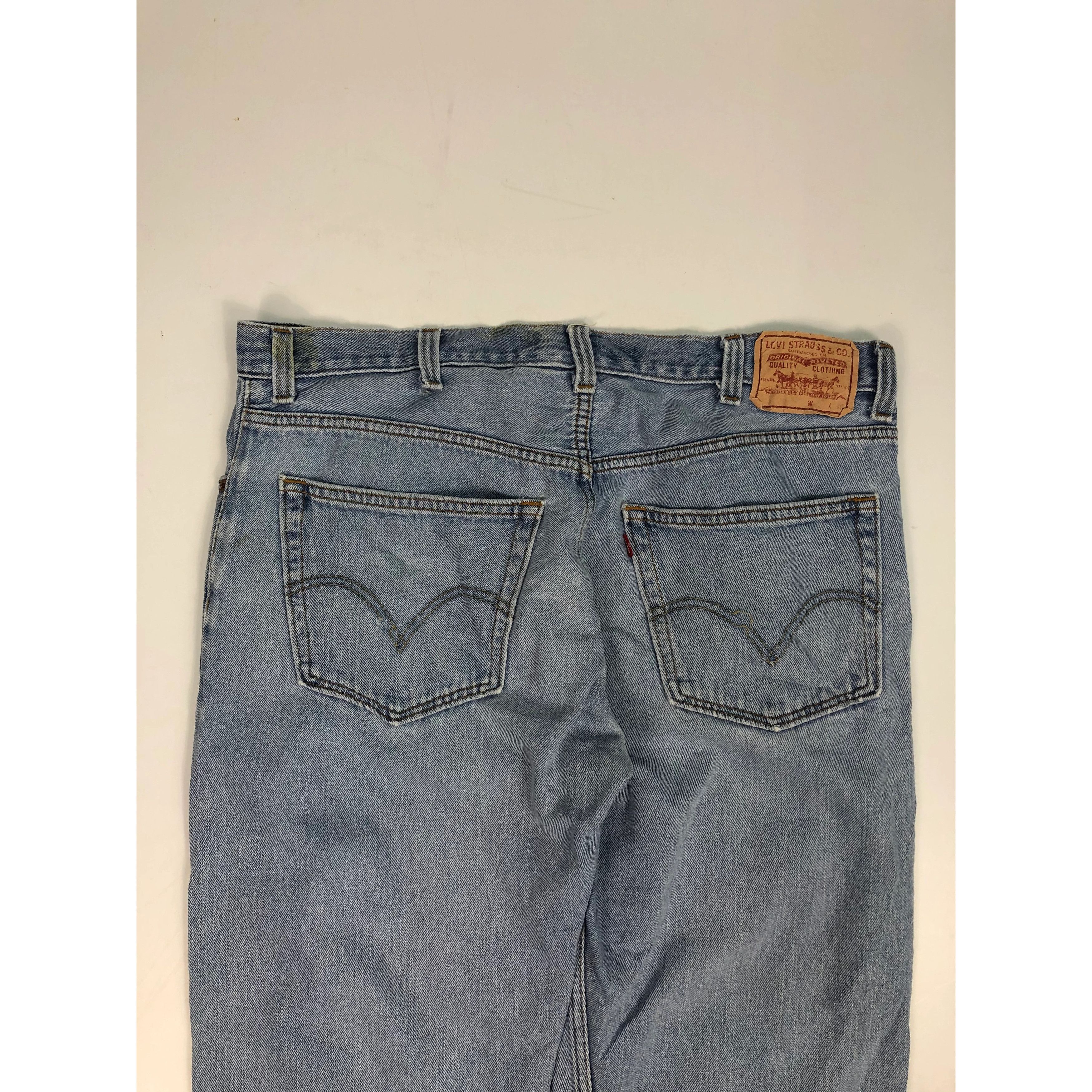 Levi's Vintage Levis 505 Lightwash Regular Fit Faded Denim DP0035 Size US 39 - 4 Thumbnail