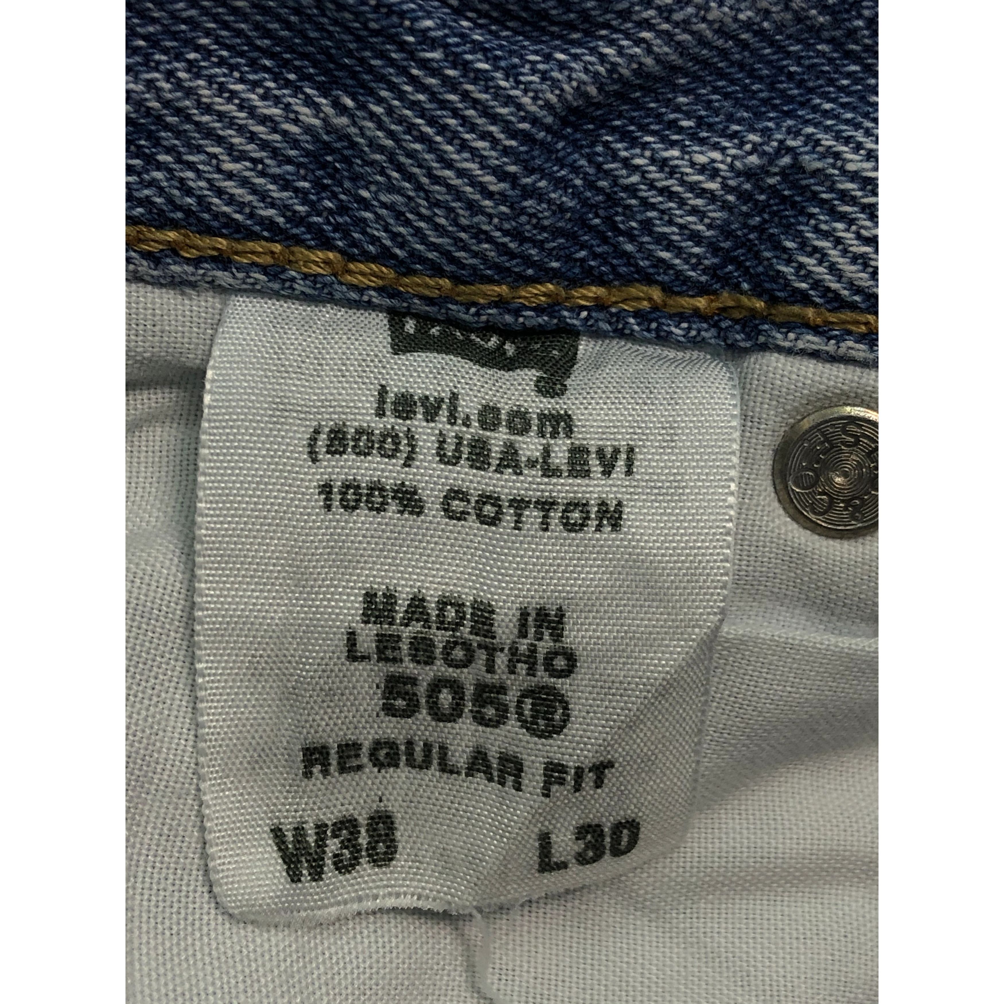 Levi's Vintage Levis 505 Lightwash Regular Fit Faded Denim DP0035 Size US 39 - 6 Thumbnail