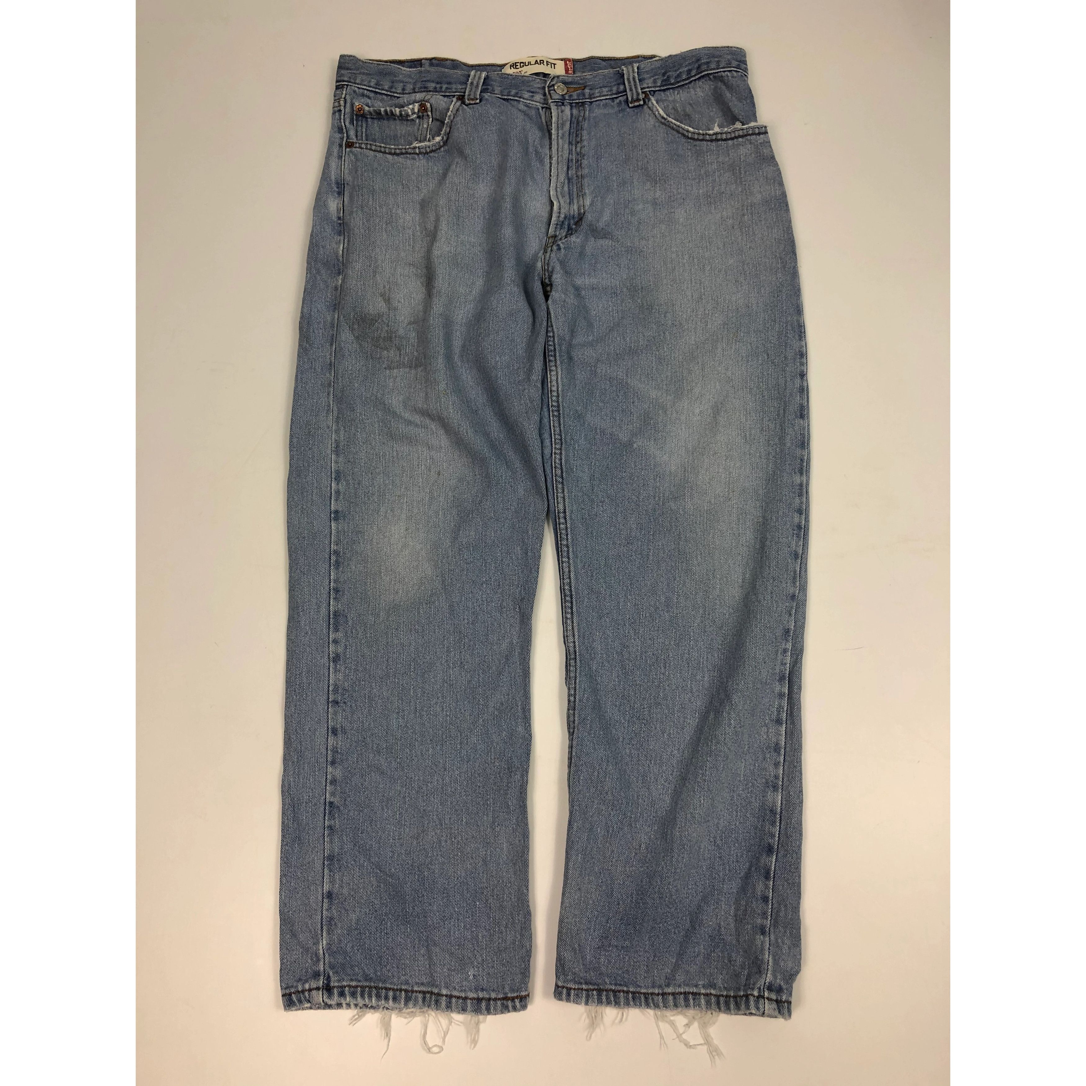 Levi's Vintage Levis 505 Lightwash Regular Fit Faded Denim DP0035 Size US 39 - 1 Thumbnail