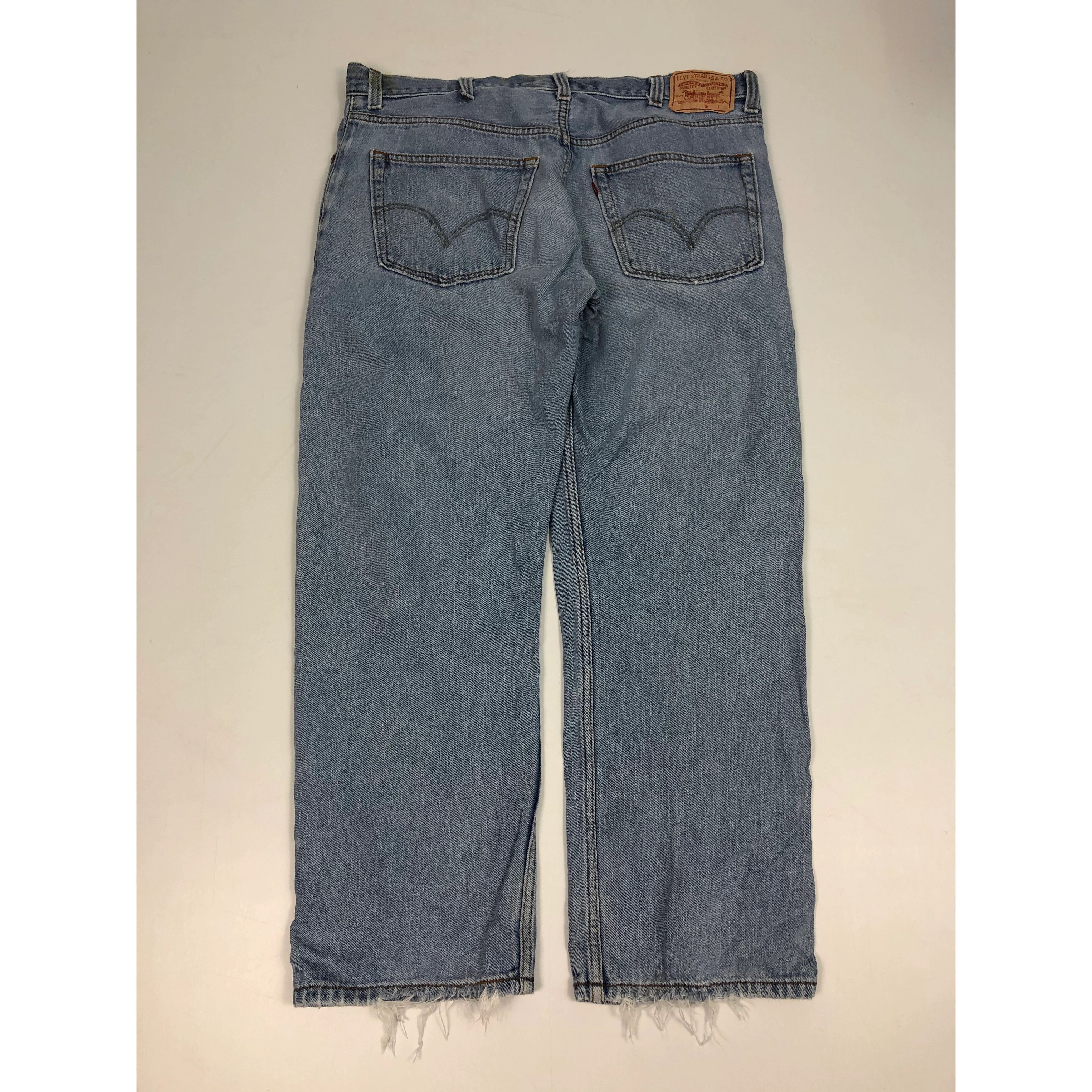 Levi's Vintage Levis 505 Lightwash Regular Fit Faded Denim DP0035 Size US 39 - 2 Thumbnail