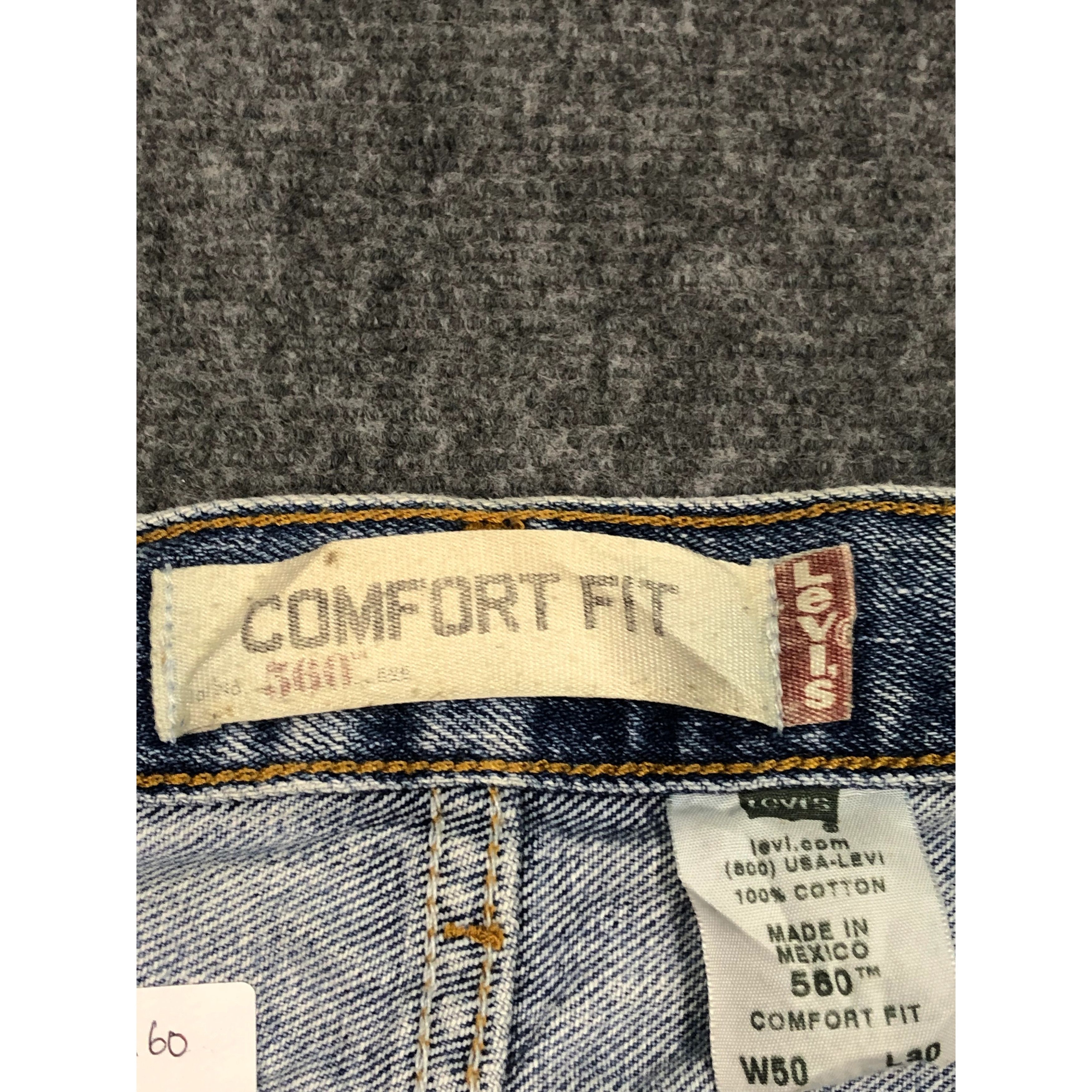 Levi's Vintage Levis 560 Comfort Fit Faded Denim Oversized DP0160 Size US 44 / EU 60 - 5 Thumbnail