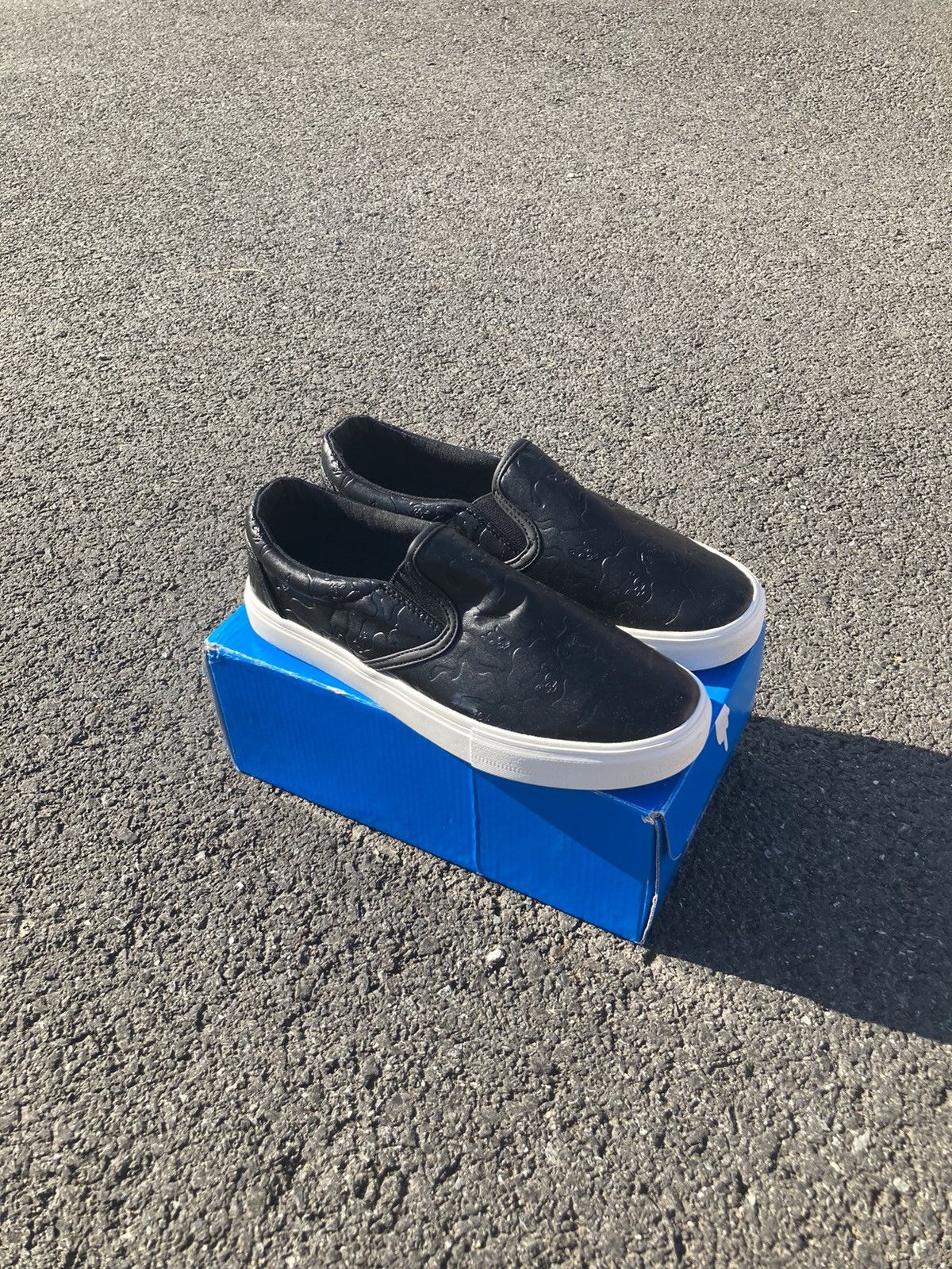 Ripndip Leather Blackout Camo Slip Ons