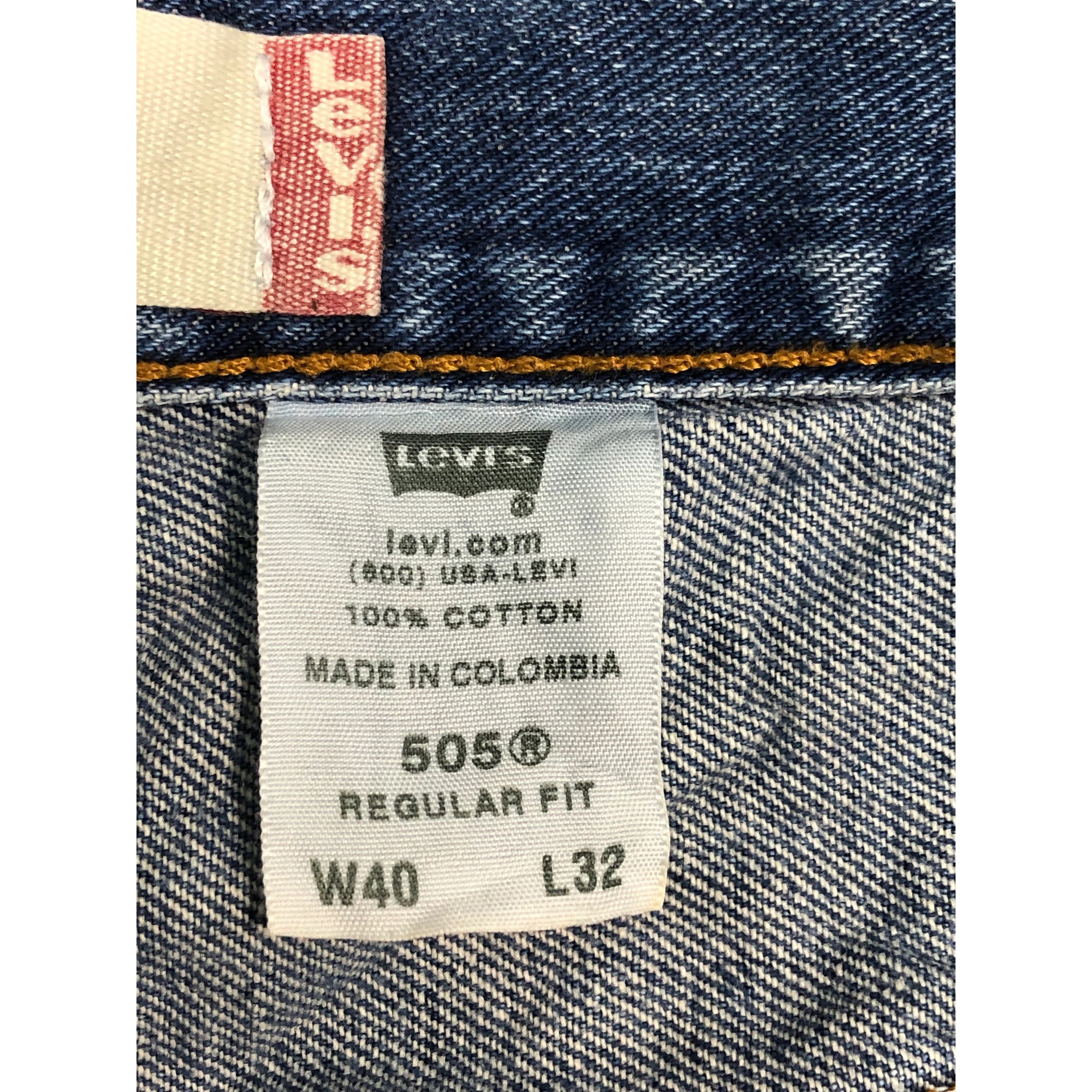Levi's Vintage Levis 505 Regular Fit Faded Denim Lightwash DP0158 Size US 40 / EU 56 - 6 Thumbnail