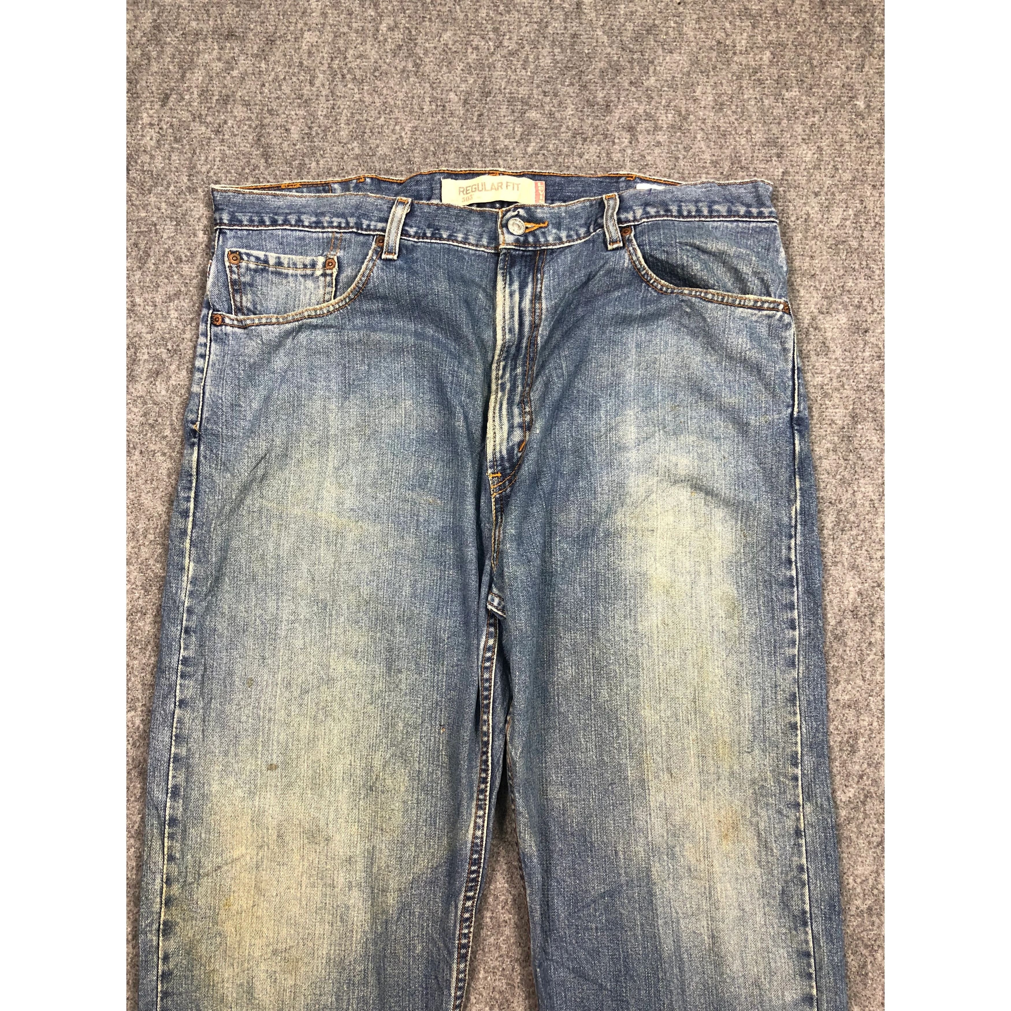 Levi's Vintage Levis 505 Regular Fit Faded Denim Lightwash DP0158 Size US 40 / EU 56 - 3 Thumbnail
