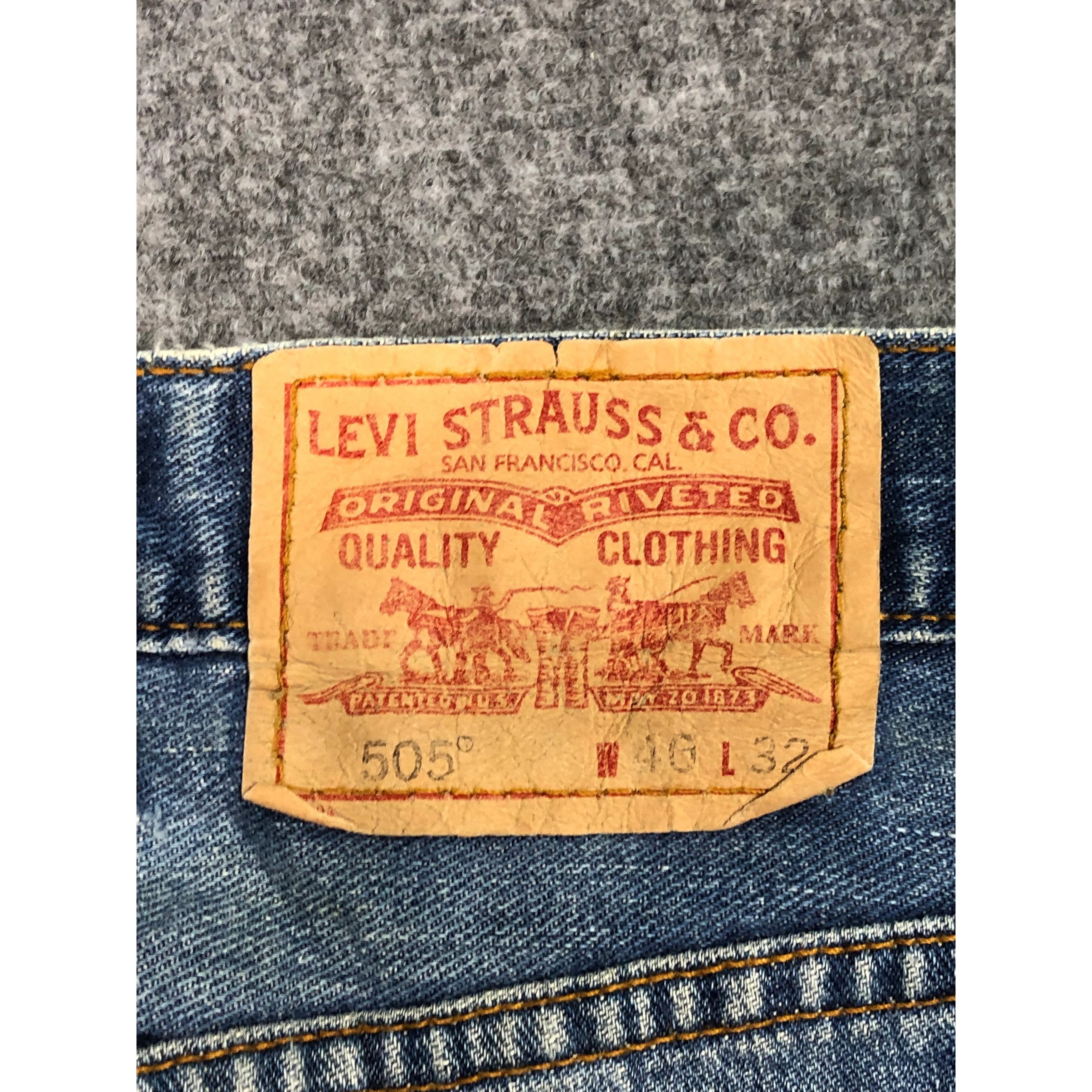 Levi's Vintage Levis 505 Regular Fit Faded Denim Lightwash DP0158 Size US 40 / EU 56 - 5 Thumbnail