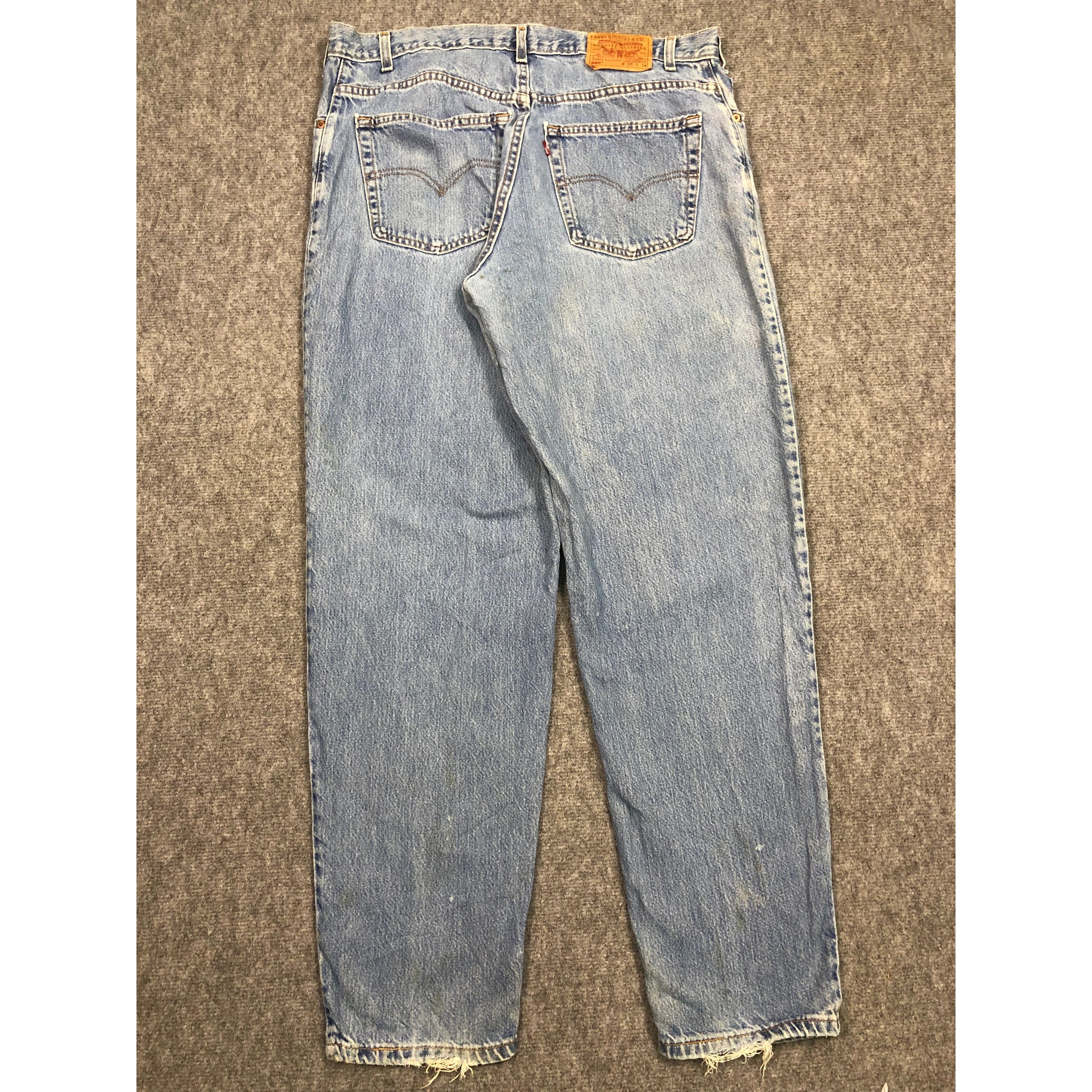 Levi's Vintage 90s Levis 560 Blue Comfort Fit Faded Denim DP0154 Size US 39 - 2 Thumbnail