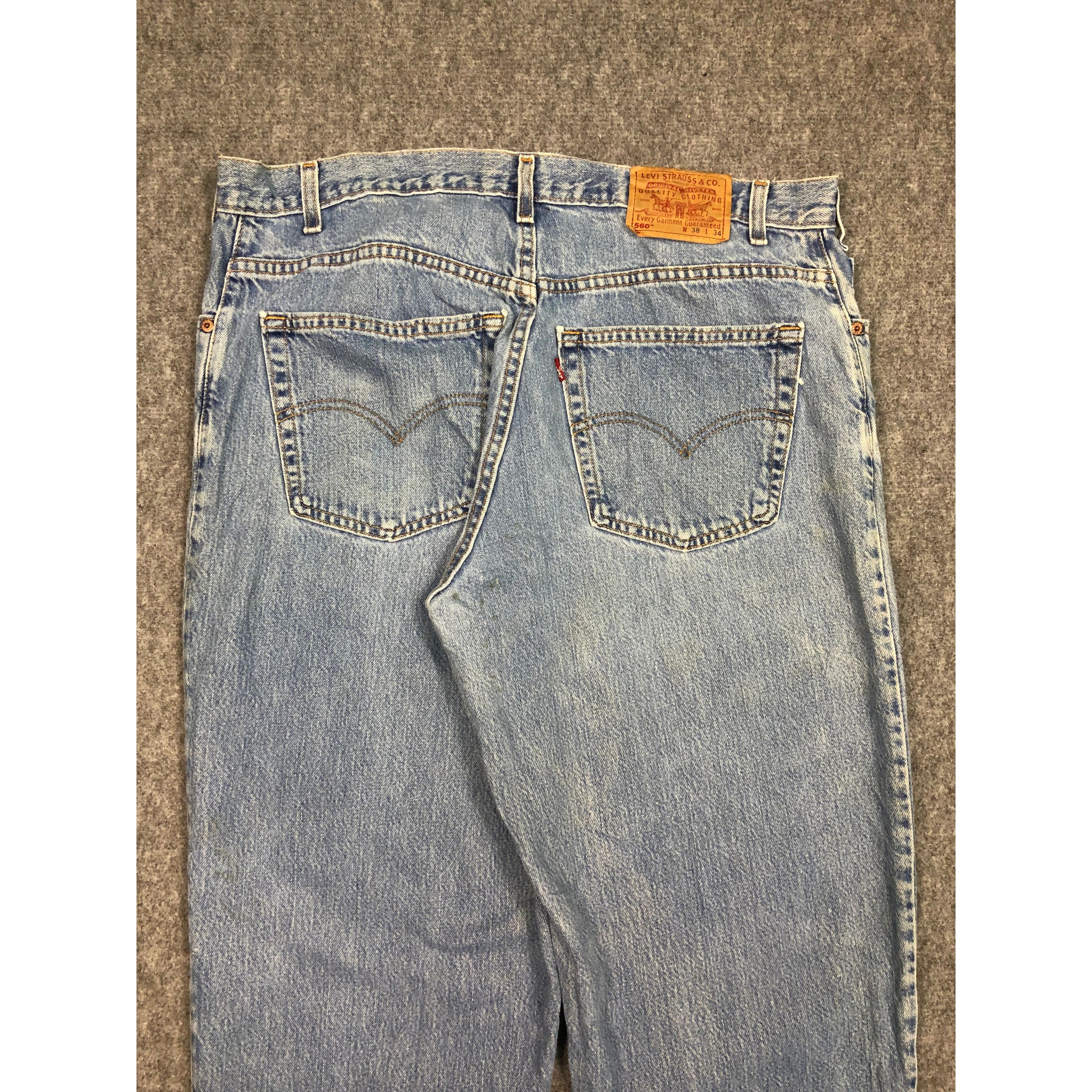 Levi's Vintage 90s Levis 560 Blue Comfort Fit Faded Denim DP0154 Size US 39 - 4 Thumbnail