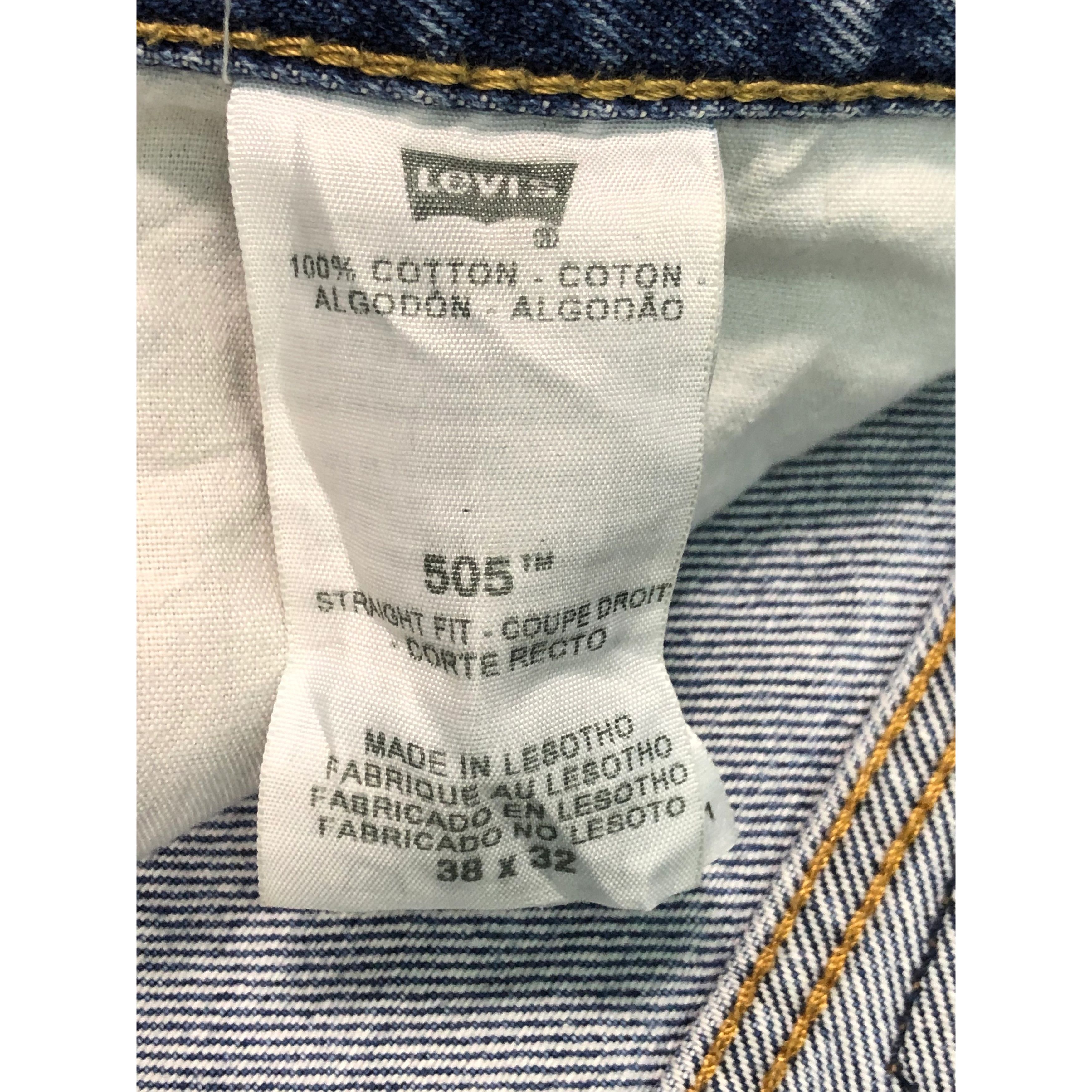 Levi's Vintage Levis 505 Regular Fit Faded Denim DP0157 Size US 39 - 6 Thumbnail