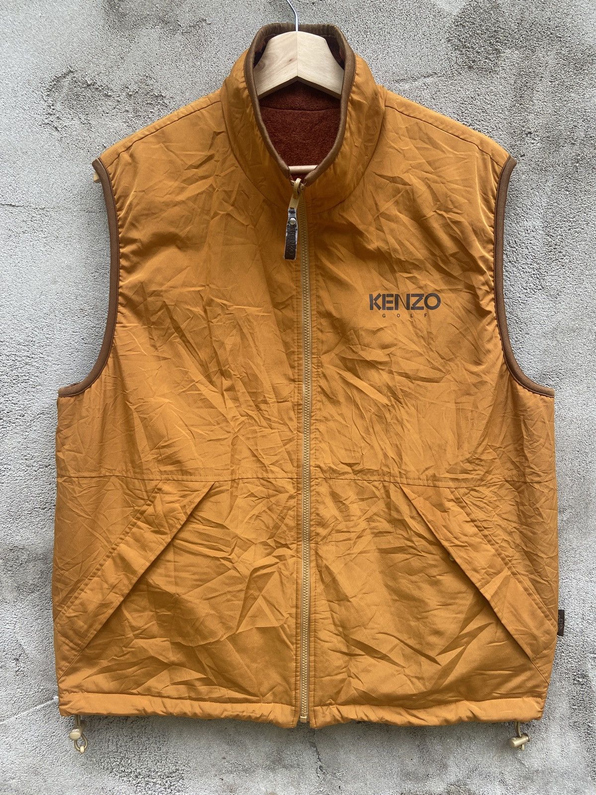 Designer × Kenzo × Vintage Vintage Kenzo Golf Zip Up Reversible Sleeveless Jacket Size US M / EU 48-50 / 2 - 2 Thumbnail