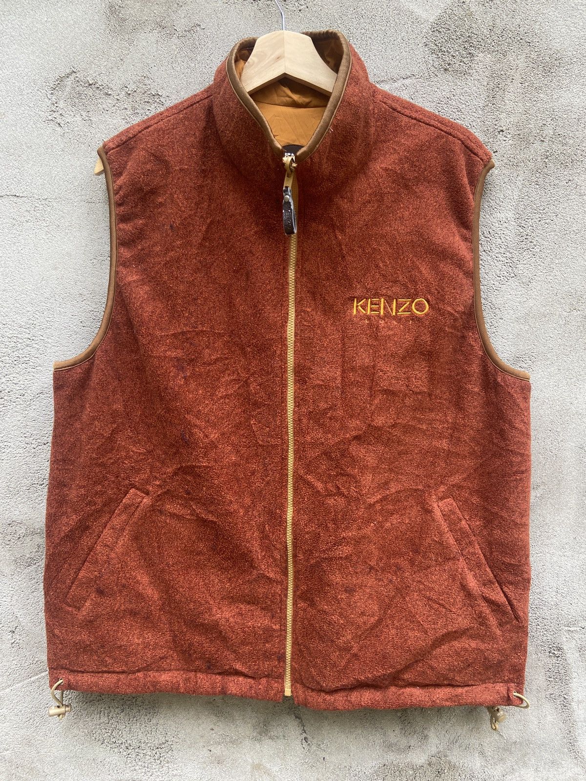 Designer × Kenzo × Vintage Vintage Kenzo Golf Zip Up Reversible Sleeveless Jacket Size US M / EU 48-50 / 2 - 1 Thumbnail